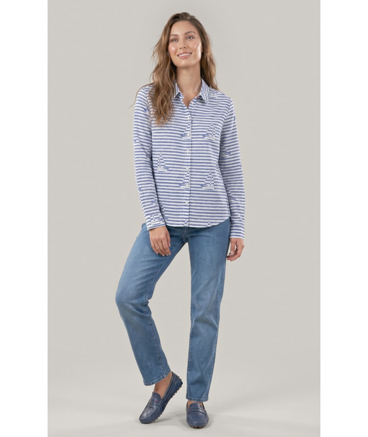 Camisa Sardenha Sailer Stripes Algodao Marinho