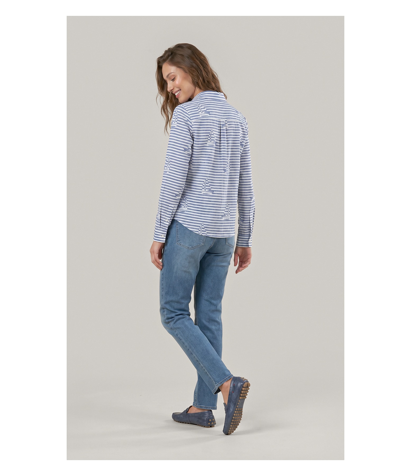 Camisa Sardenha Sailer Stripes Algodao Marinho