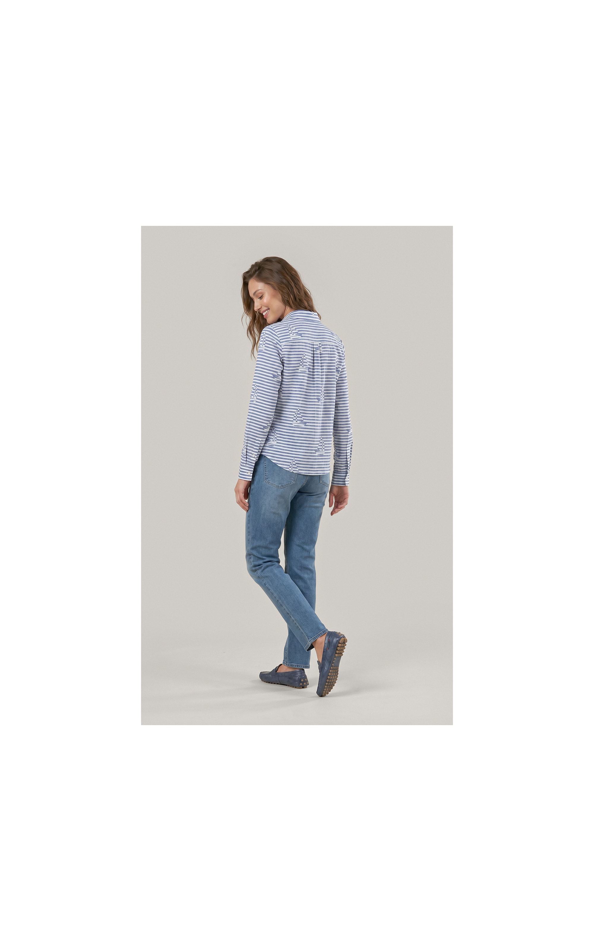 Camisa Sardenha Sailer Stripes Algodao Marinho