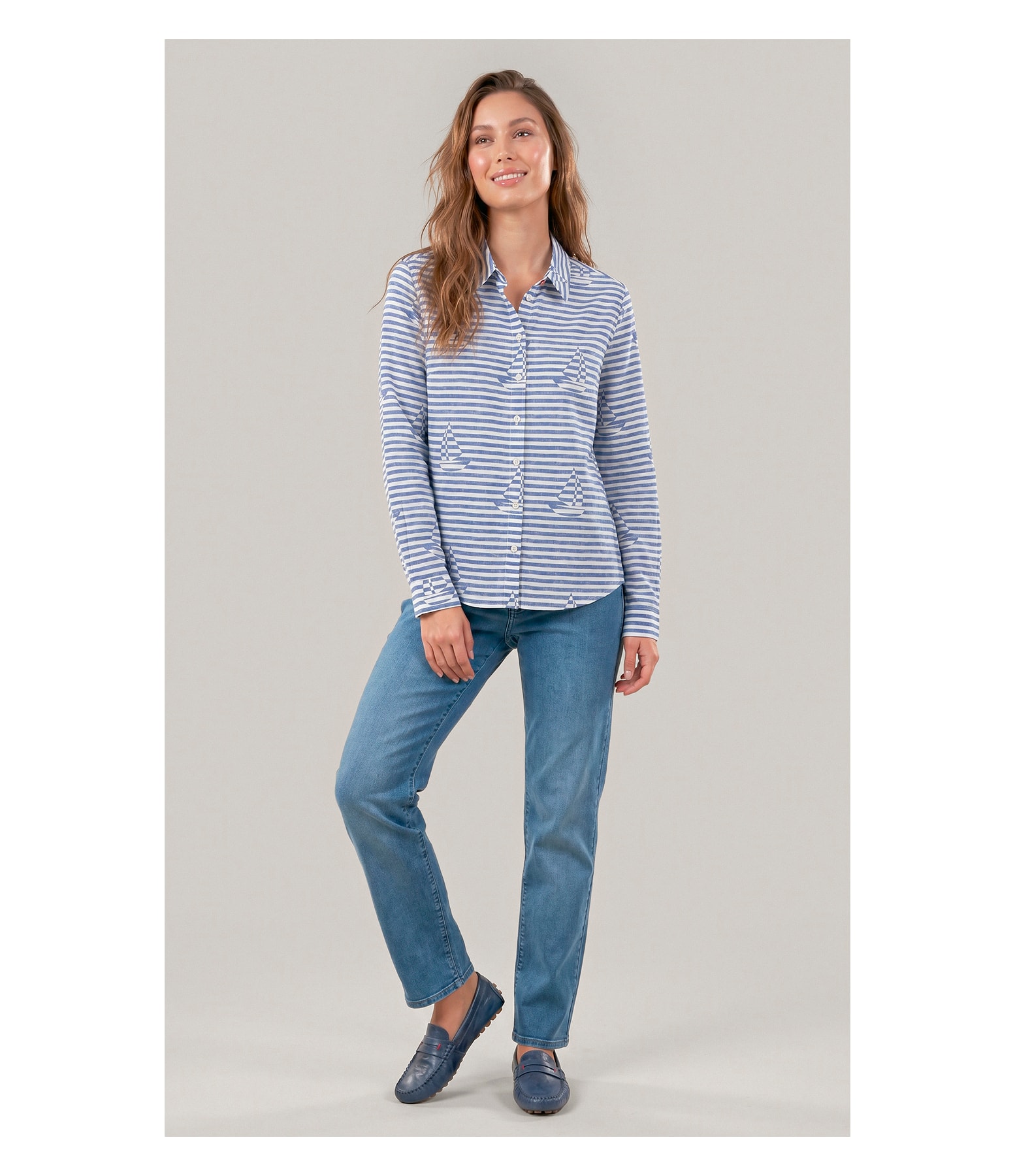 Camisa Sardenha Sailer Stripes Algodao Marinho