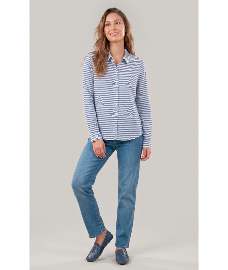 Camisa Sardenha Sailer Stripes Algodao Marinho