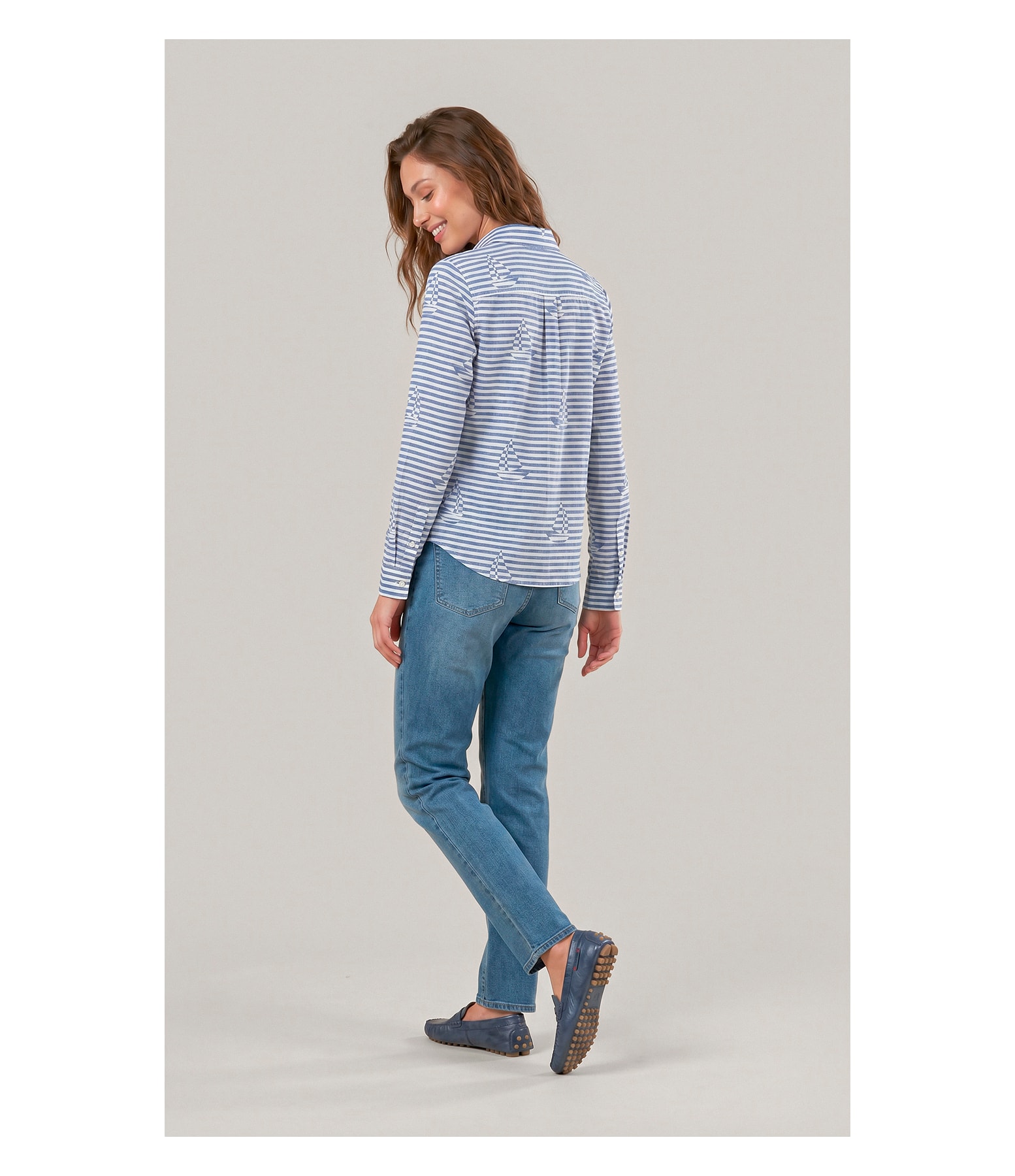 Camisa Sardenha Sailer Stripes Algodao Marinho