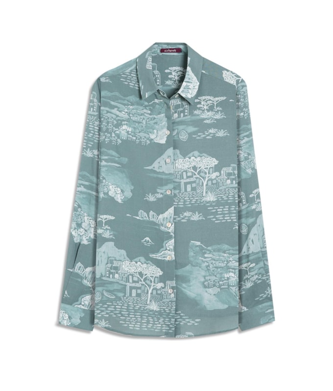 Camisa Sardenha Spiaggio Linho Blend Verde Army