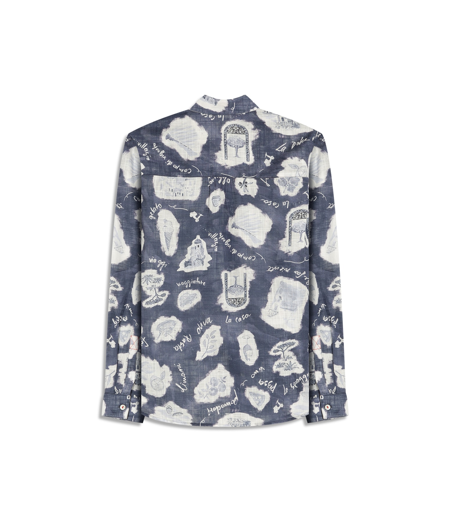 Camisa Sardenha Viaggio Algodao Marinho