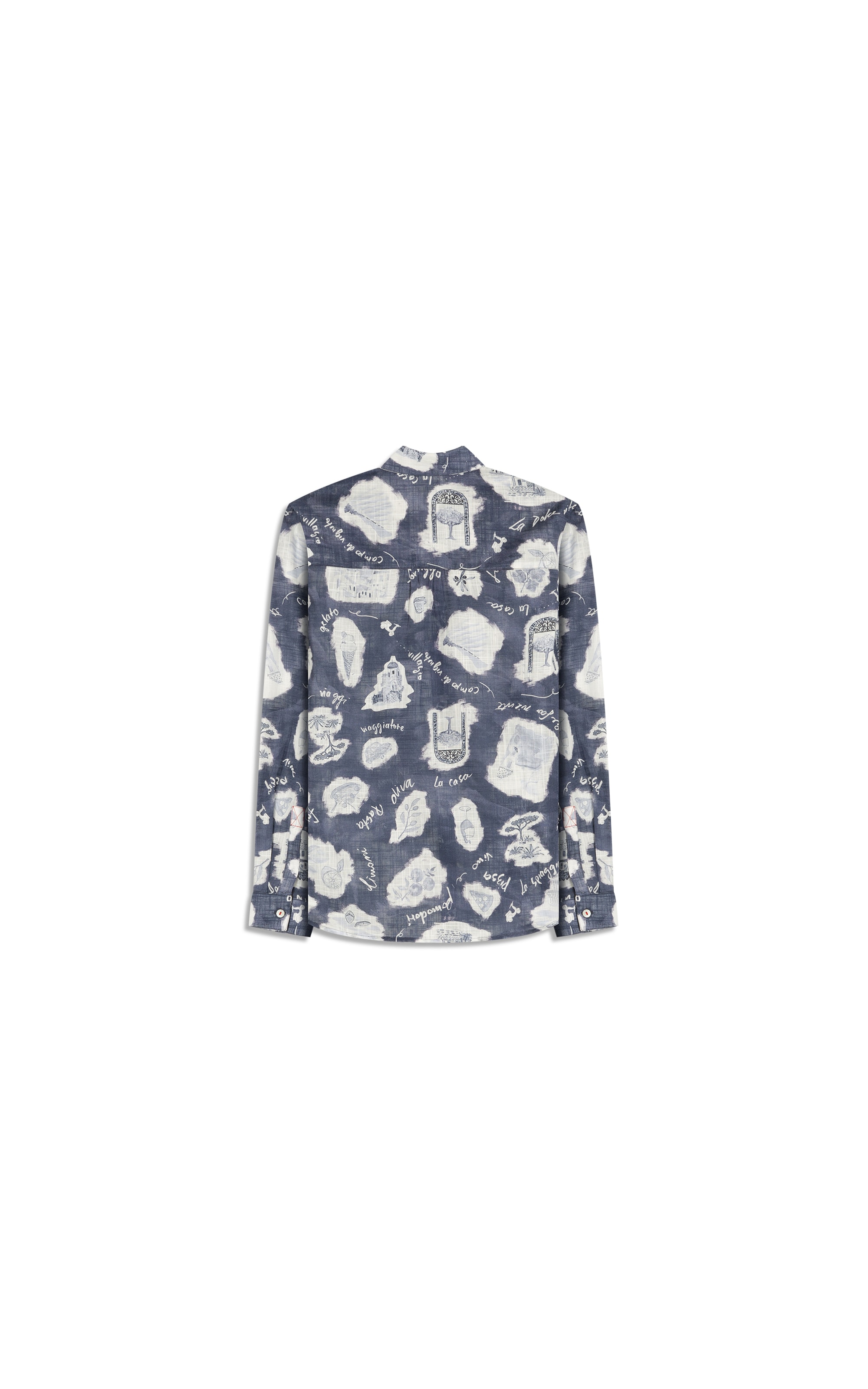 Camisa Sardenha Viaggio Algodao Marinho