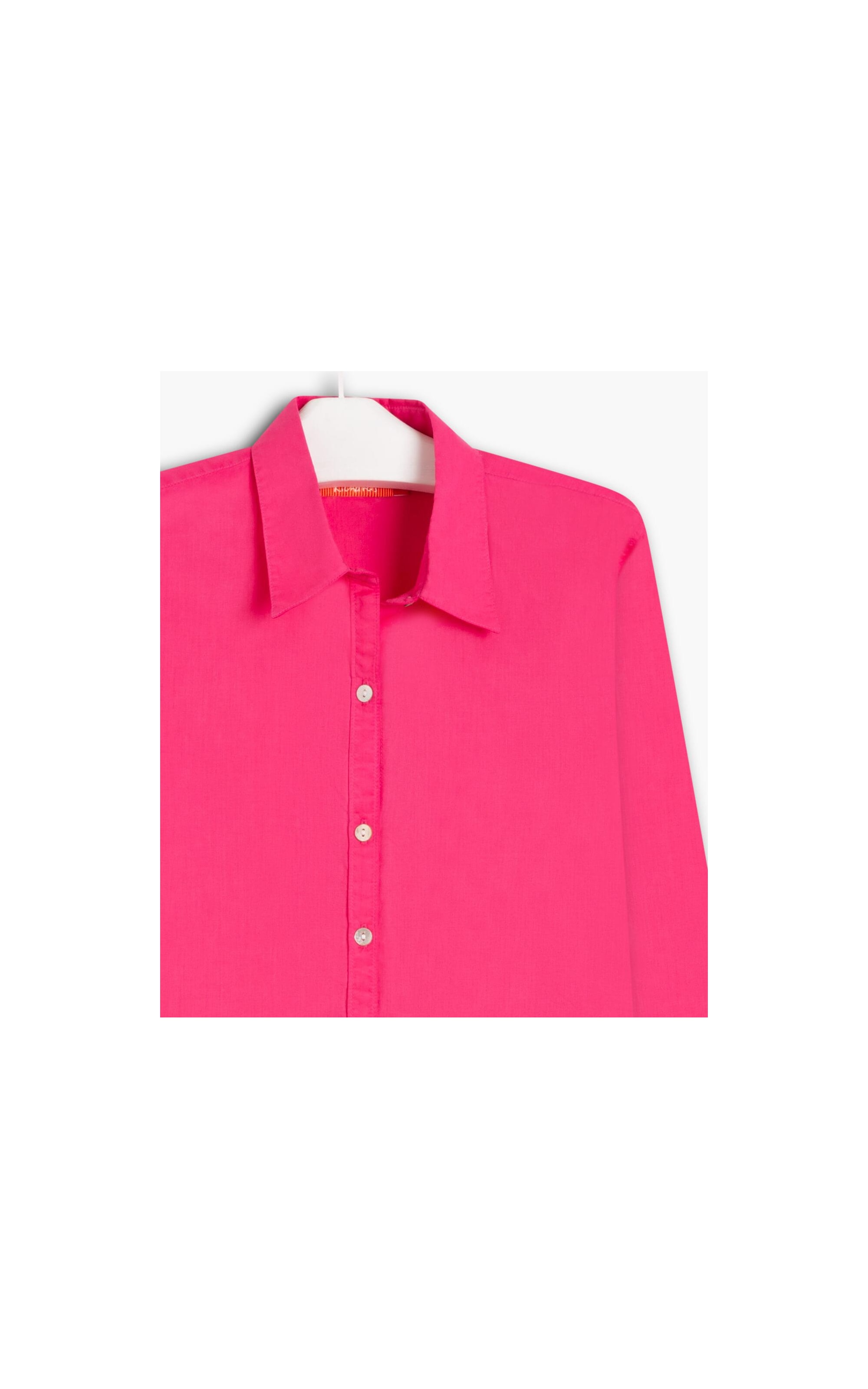 Camisa Sardenha Voil de Algodão Liso Pink