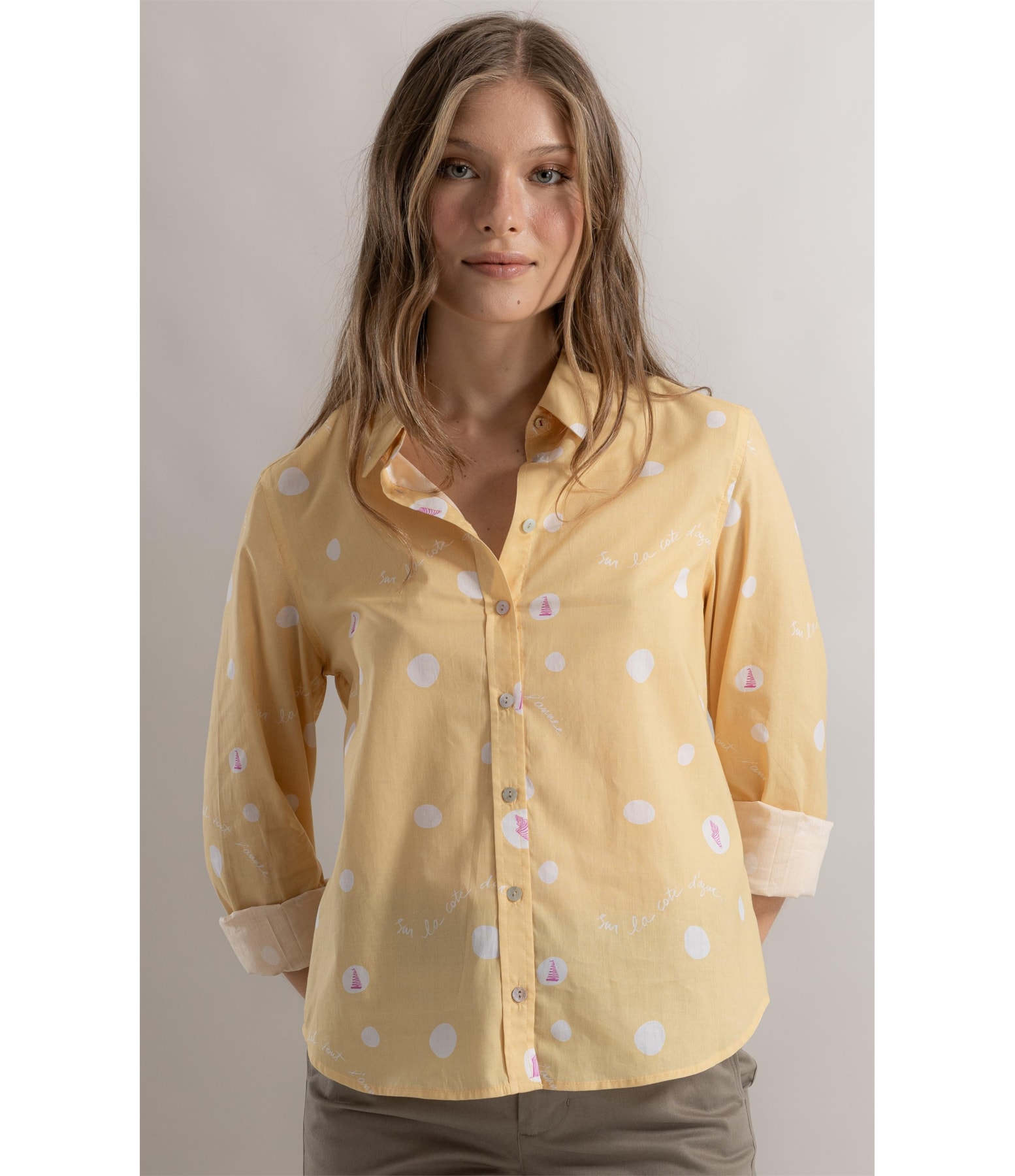 Camisa Sardênia Bubbles Amarelo