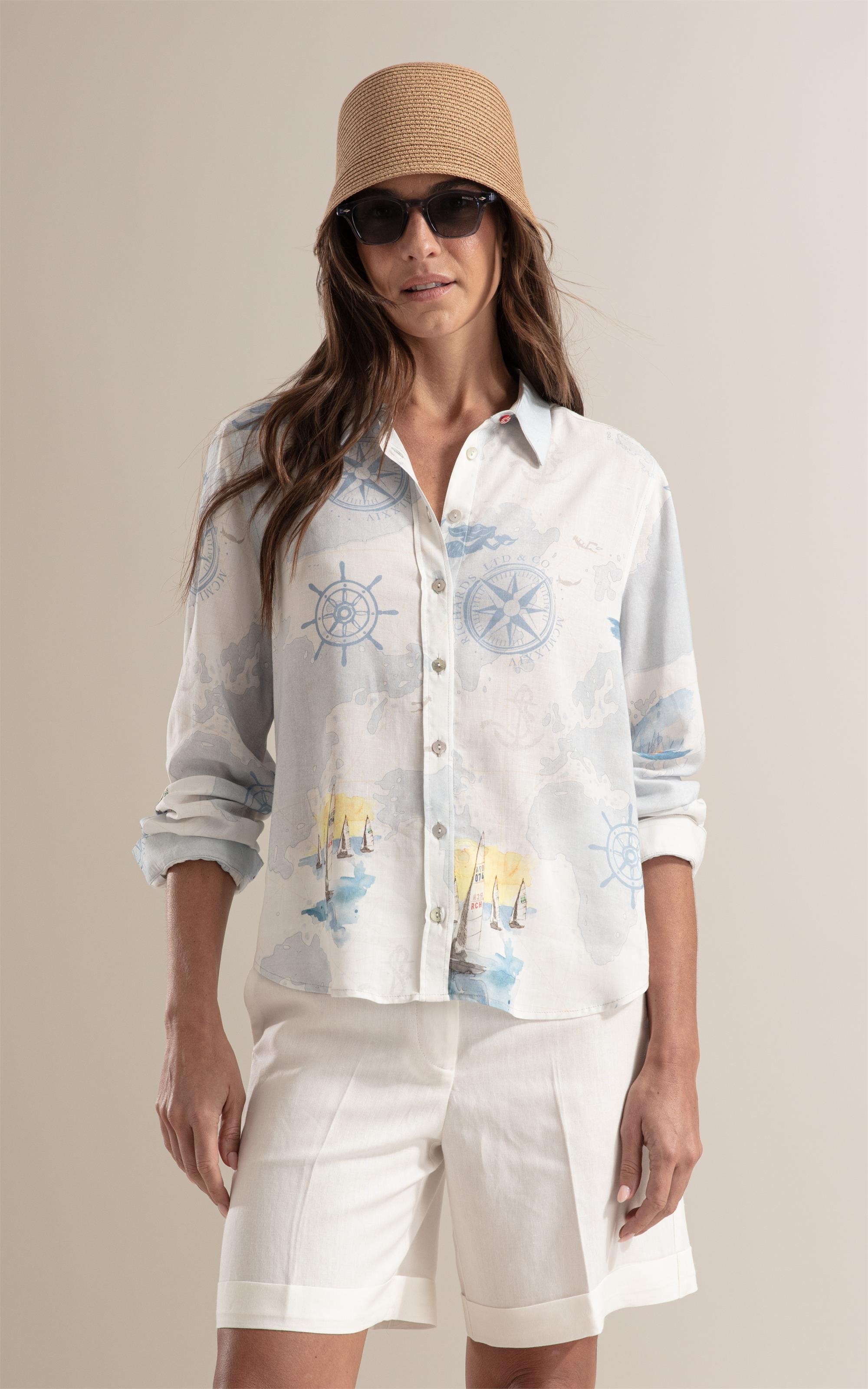 Camisa Sardênia Náutica Linho Branco