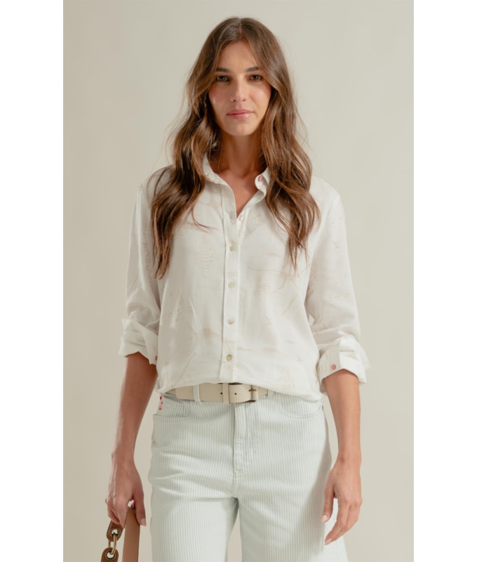 Camisa Sardênia Sailor Linho Areia