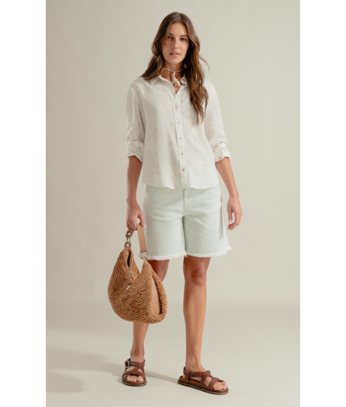 Camisa Sardênia Sailor Linho Areia