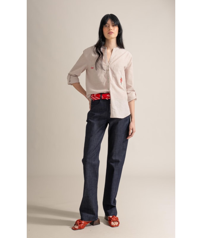 Camisa Sicilia Linho Blend Bege