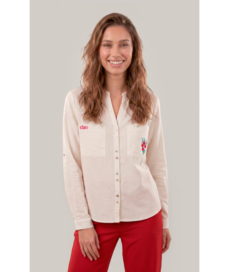 Camisa Sicilia Linho Blend Branco