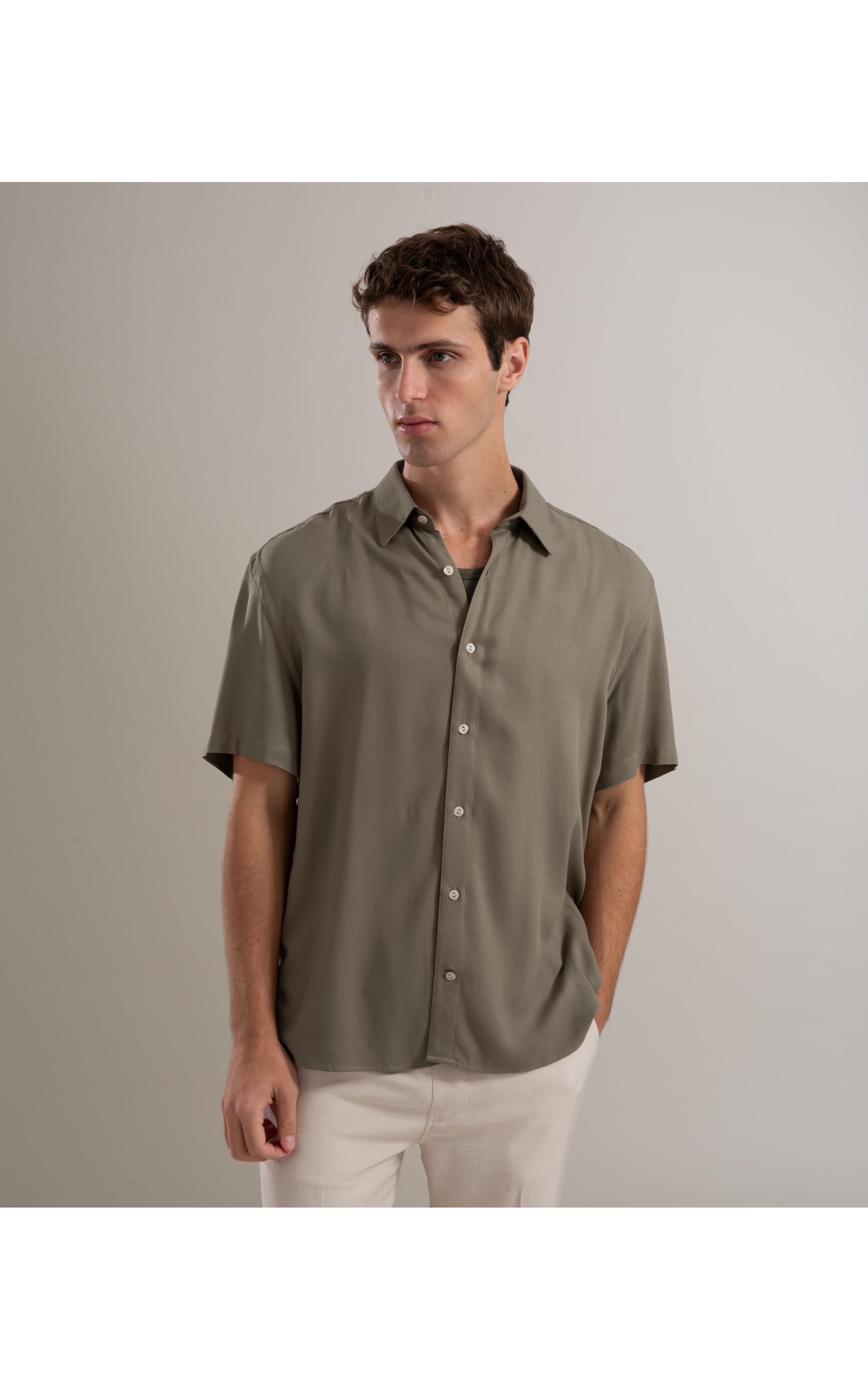 Camisa Simple Texture Mc Verde Escuro