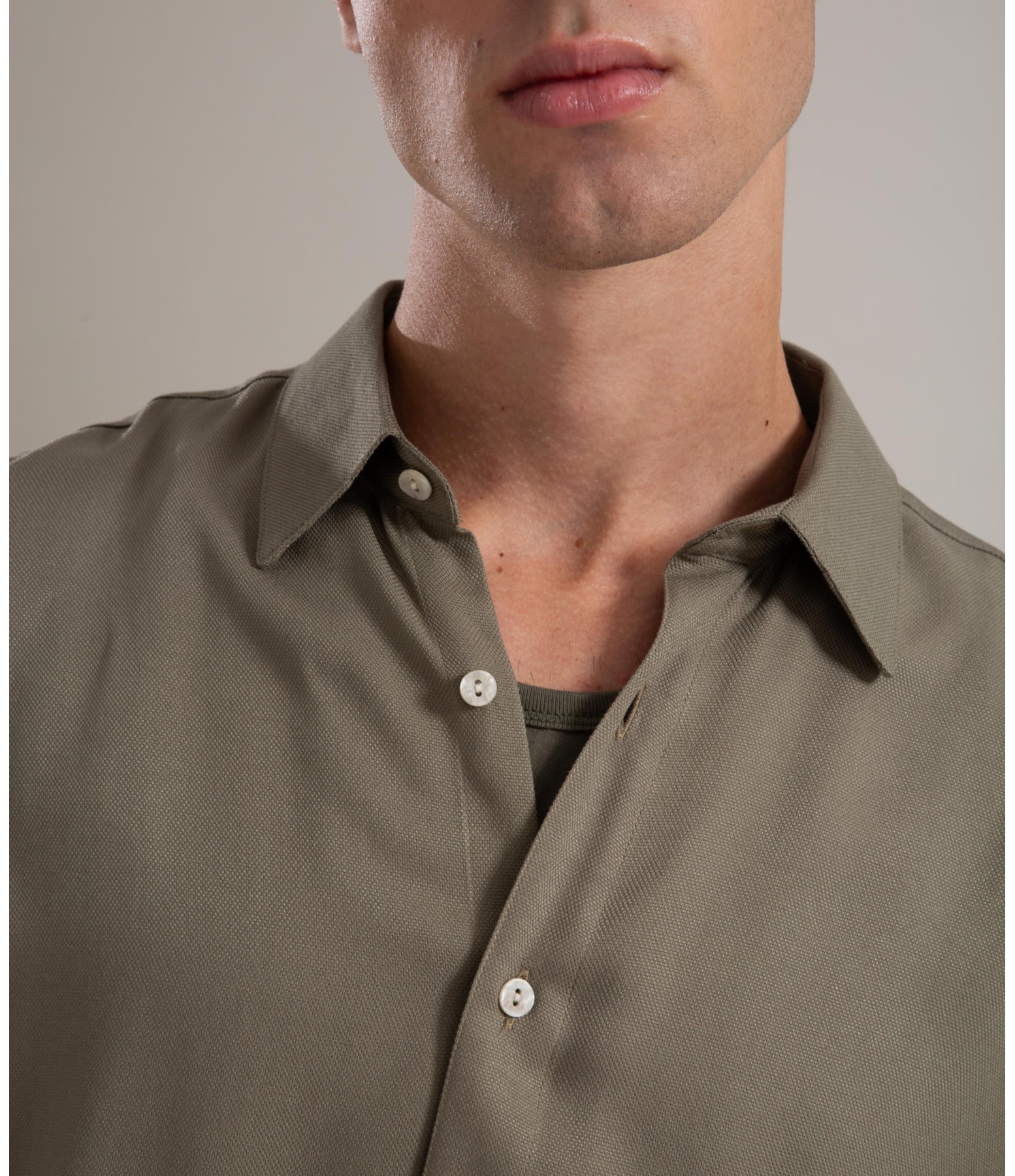 Camisa Simple Texture Mc Verde Escuro