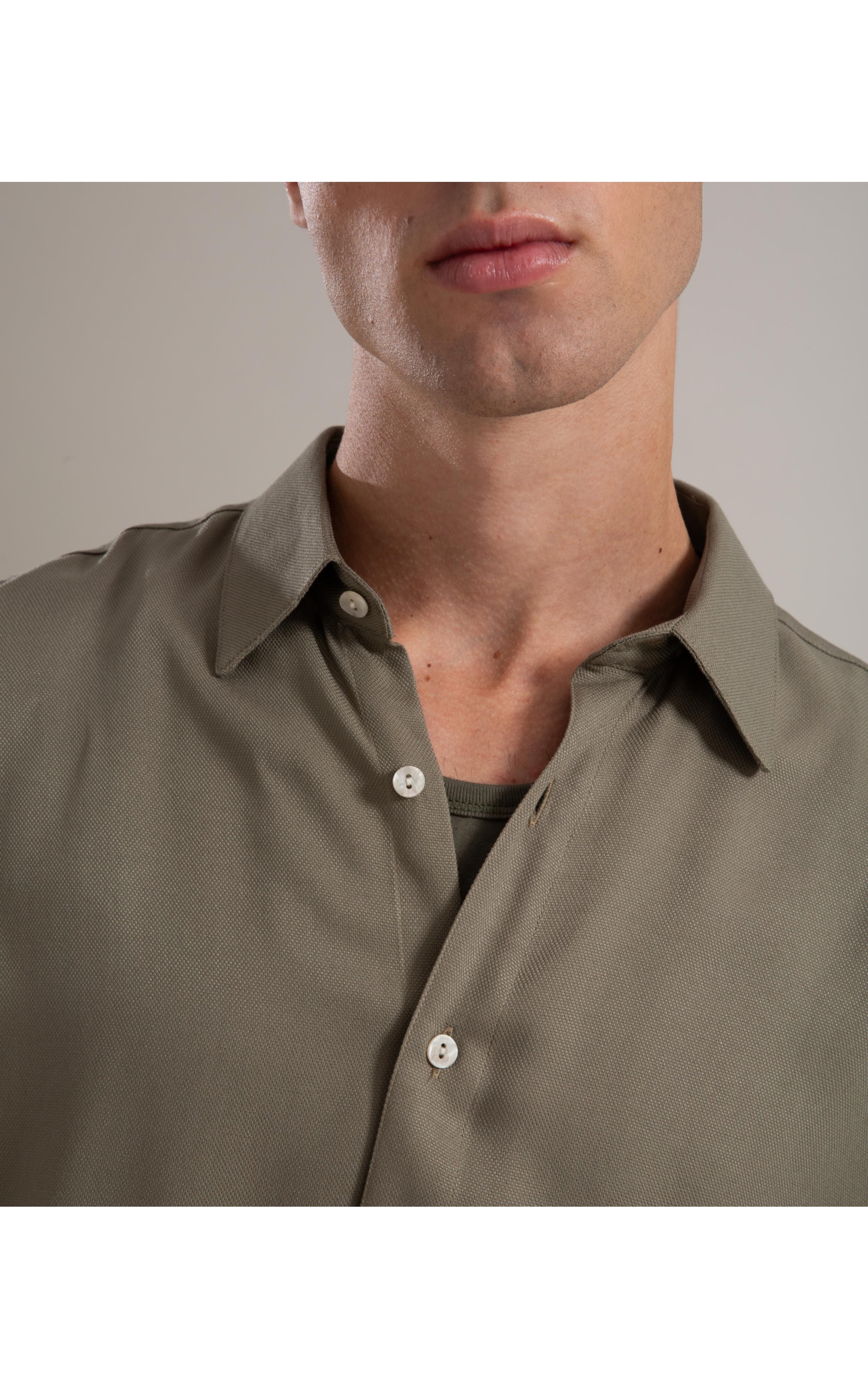 Camisa Simple Texture Mc Verde Escuro