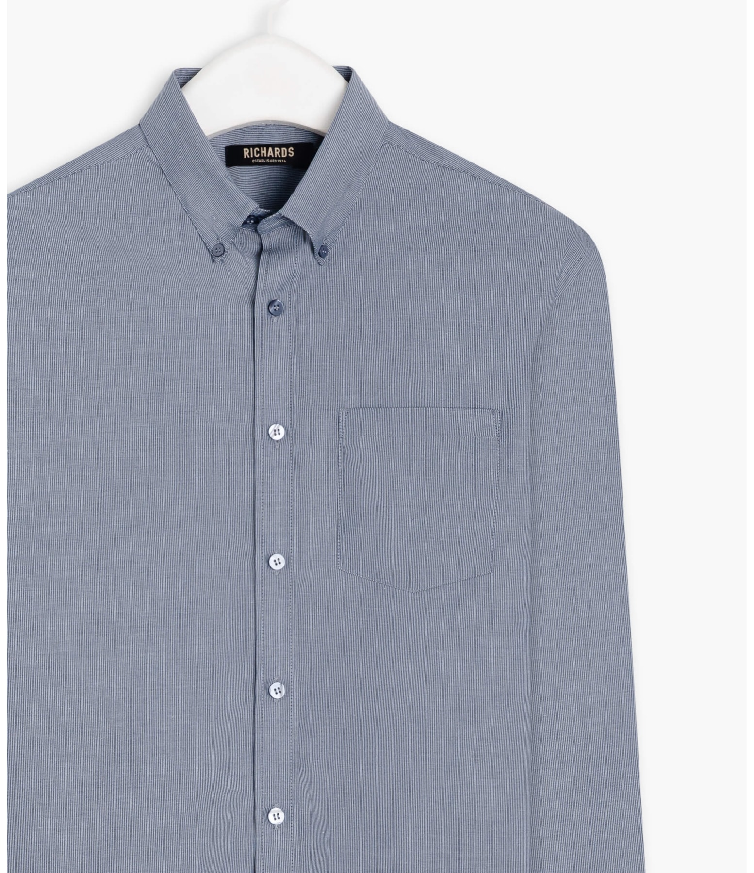 Camisa Single Striped Ml Dark Navy