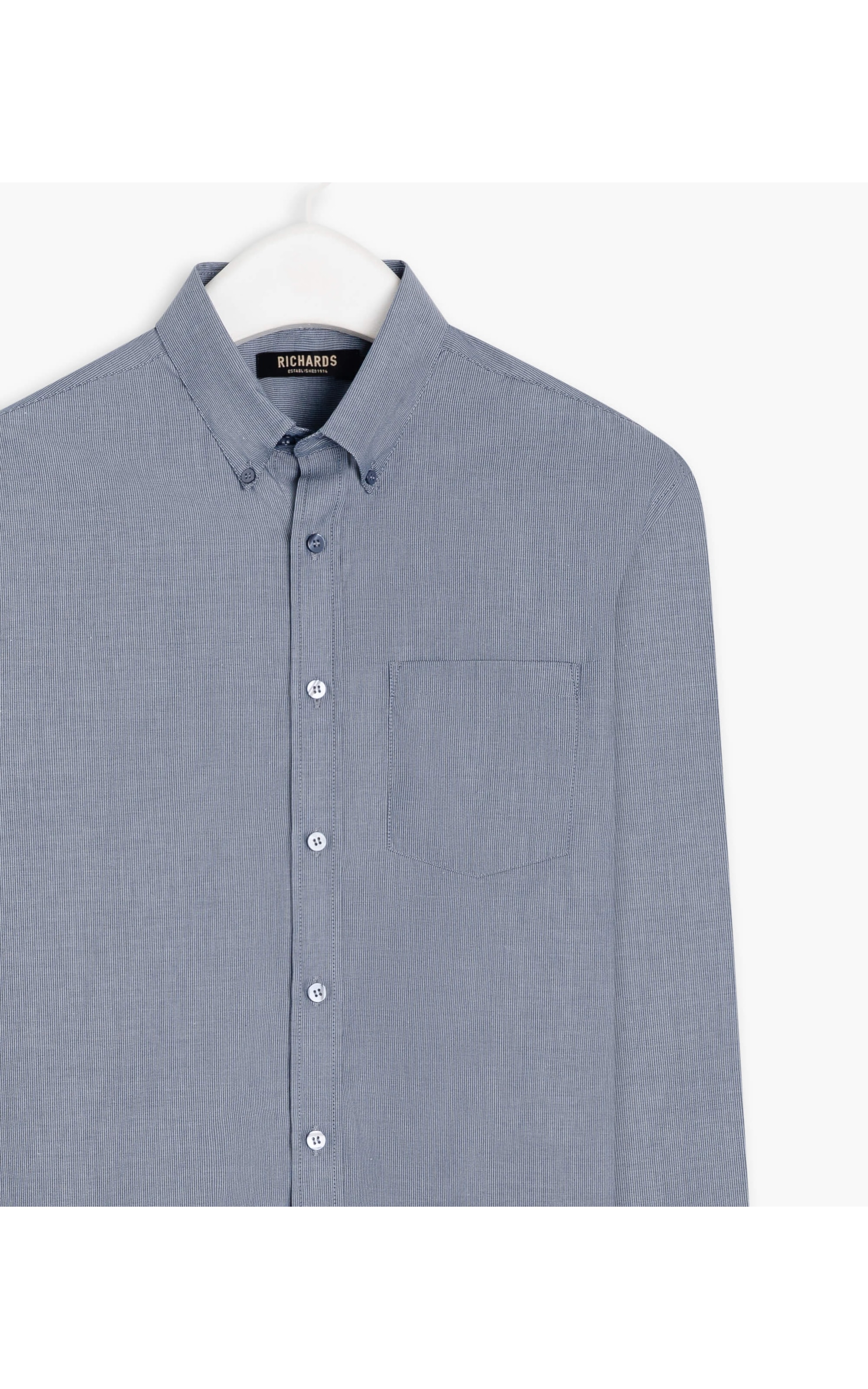 Camisa Single Striped Ml Dark Navy