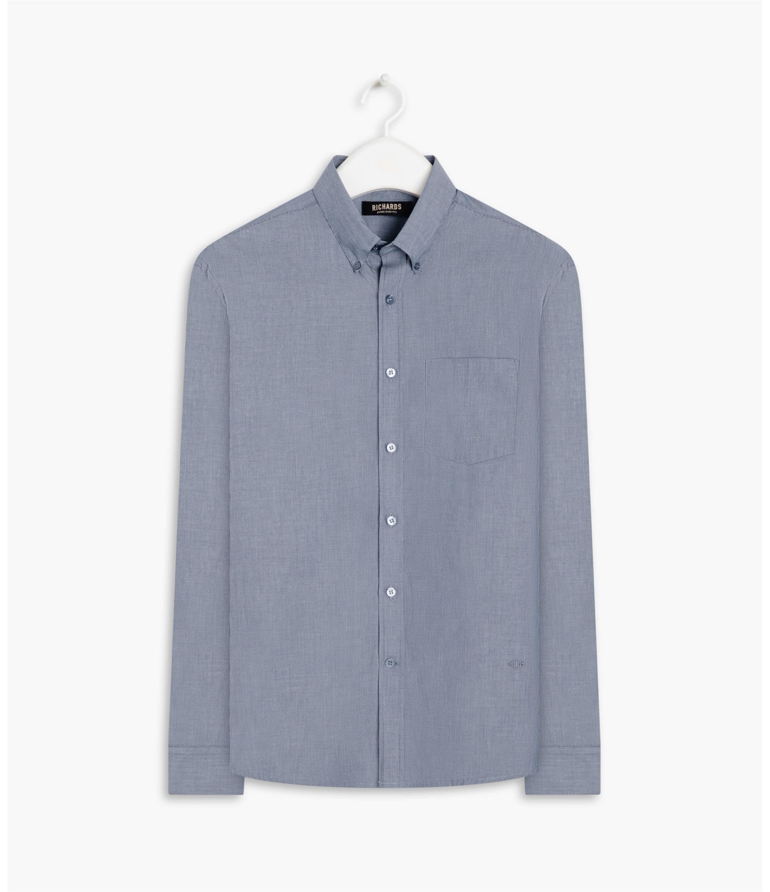 Camisa Single Striped Ml Dark Navy