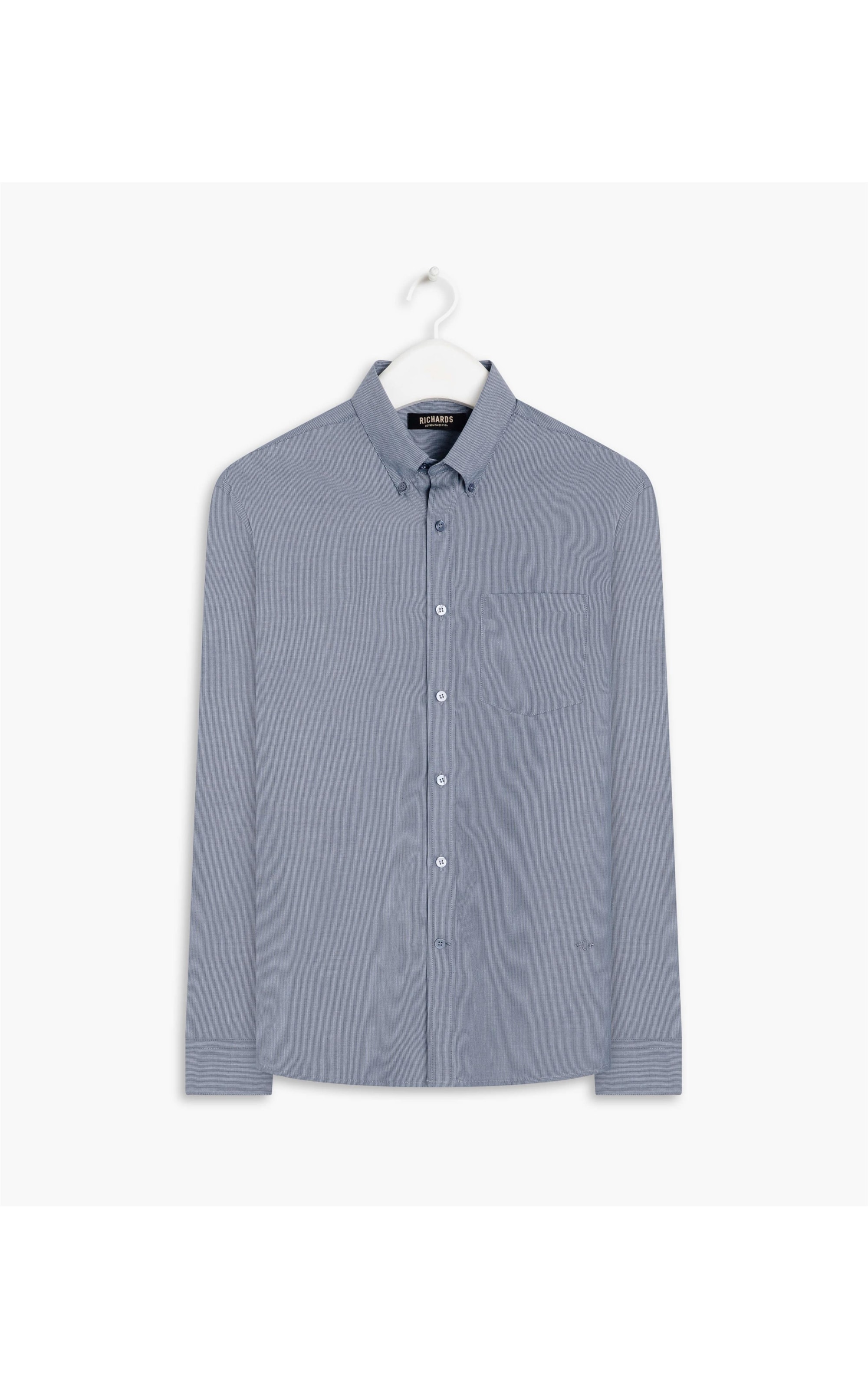 Camisa Single Striped Ml Dark Navy