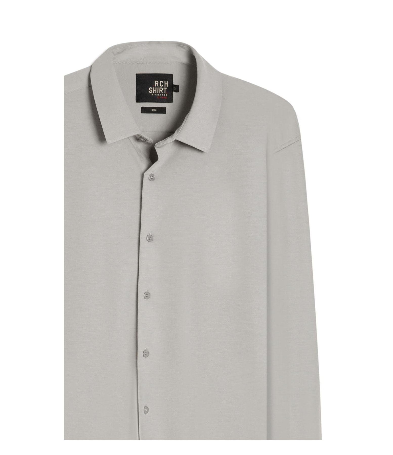 Camisa Slim Cinza Claro