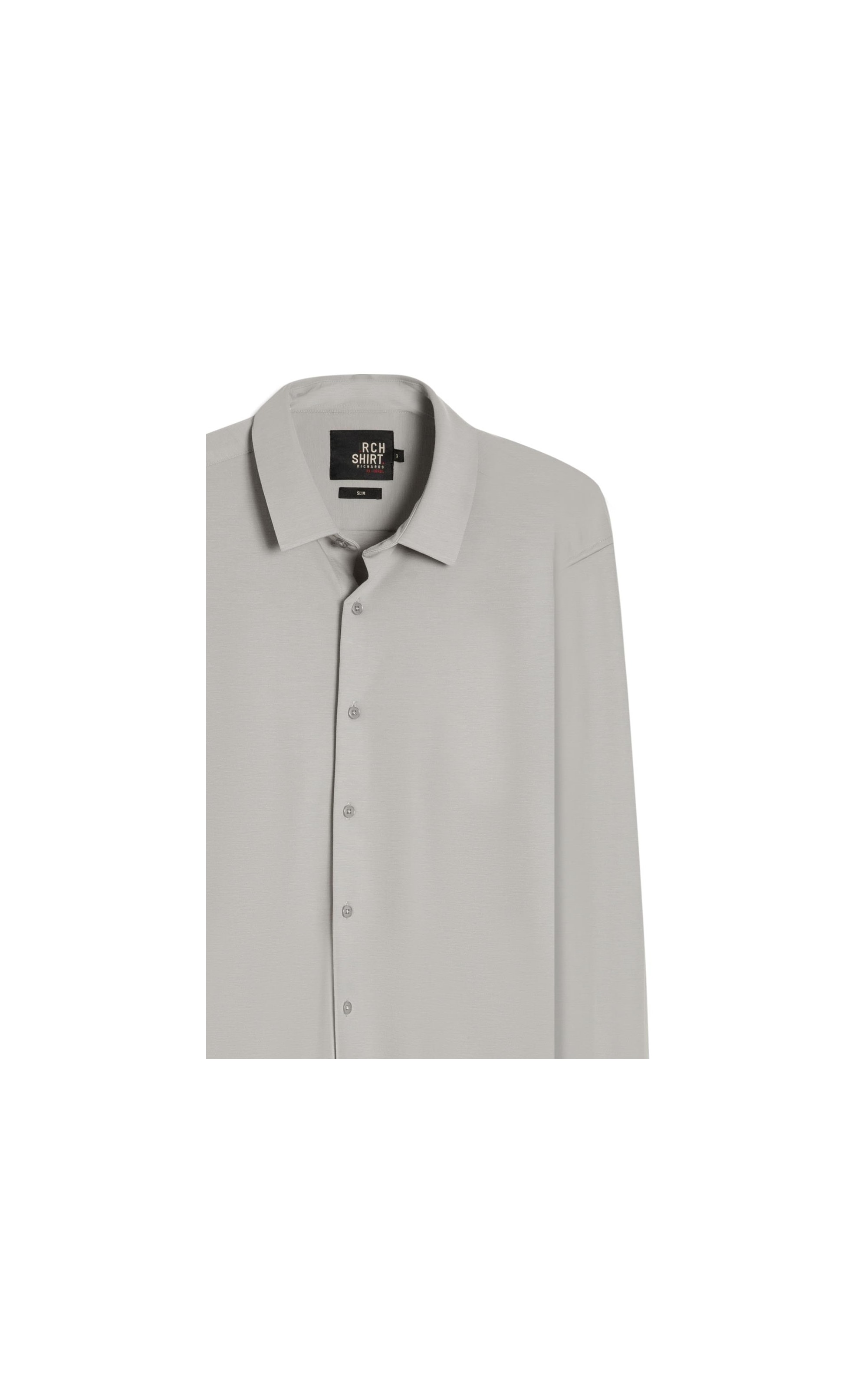 Camisa Slim Cinza Claro