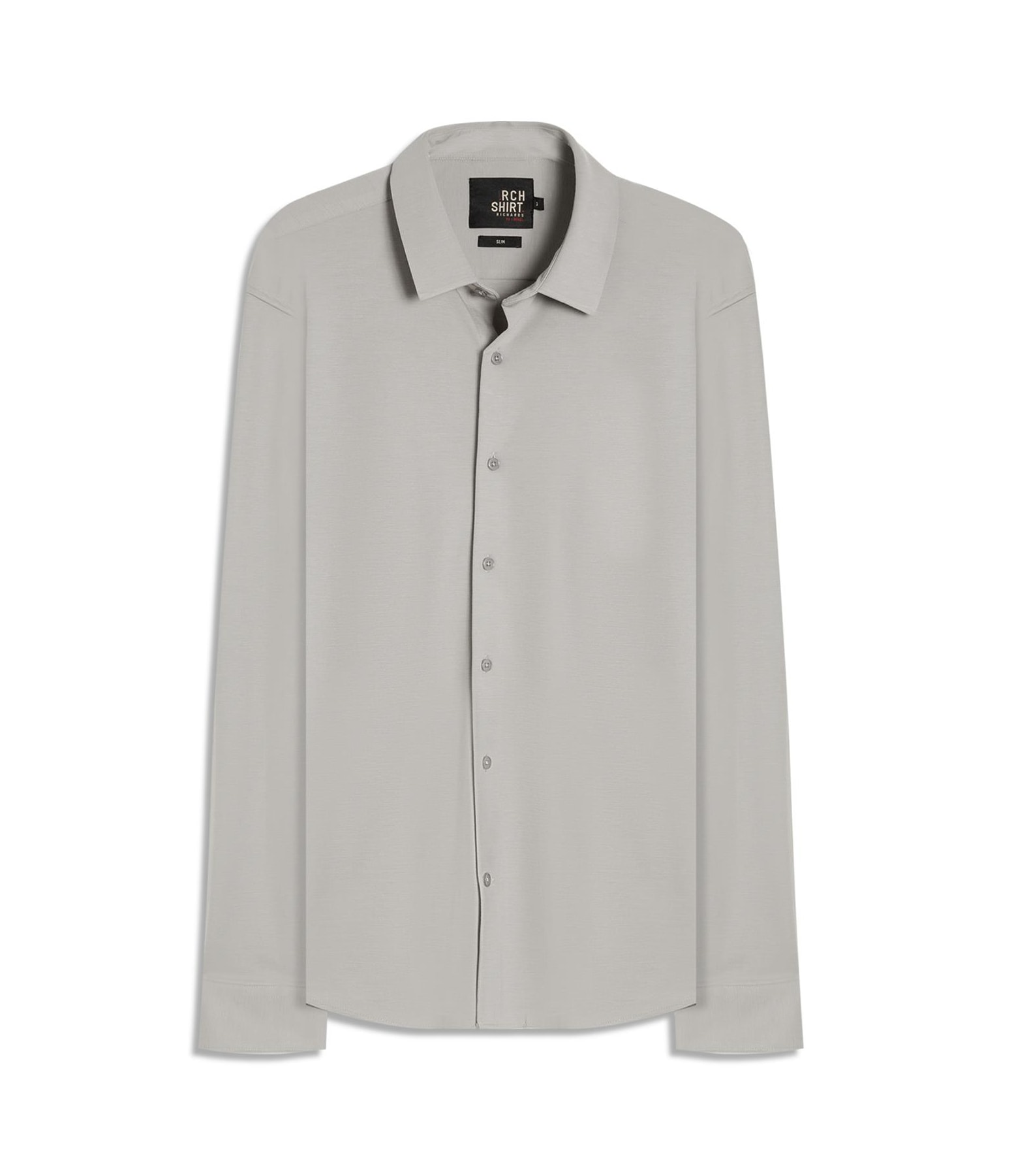 Camisa Slim Cinza Claro