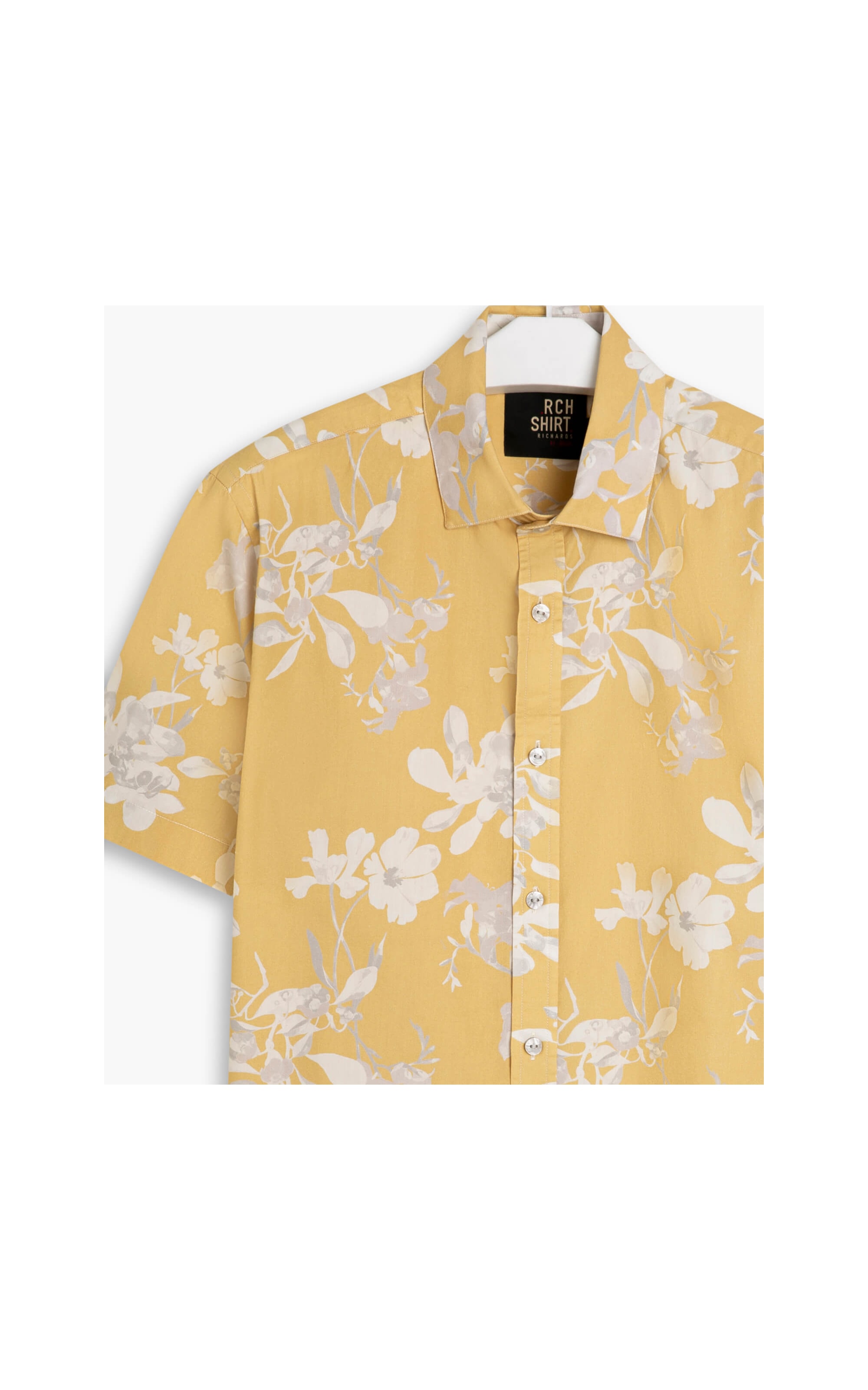 Camisa Sphere Flower Estampada Mc Amarelo