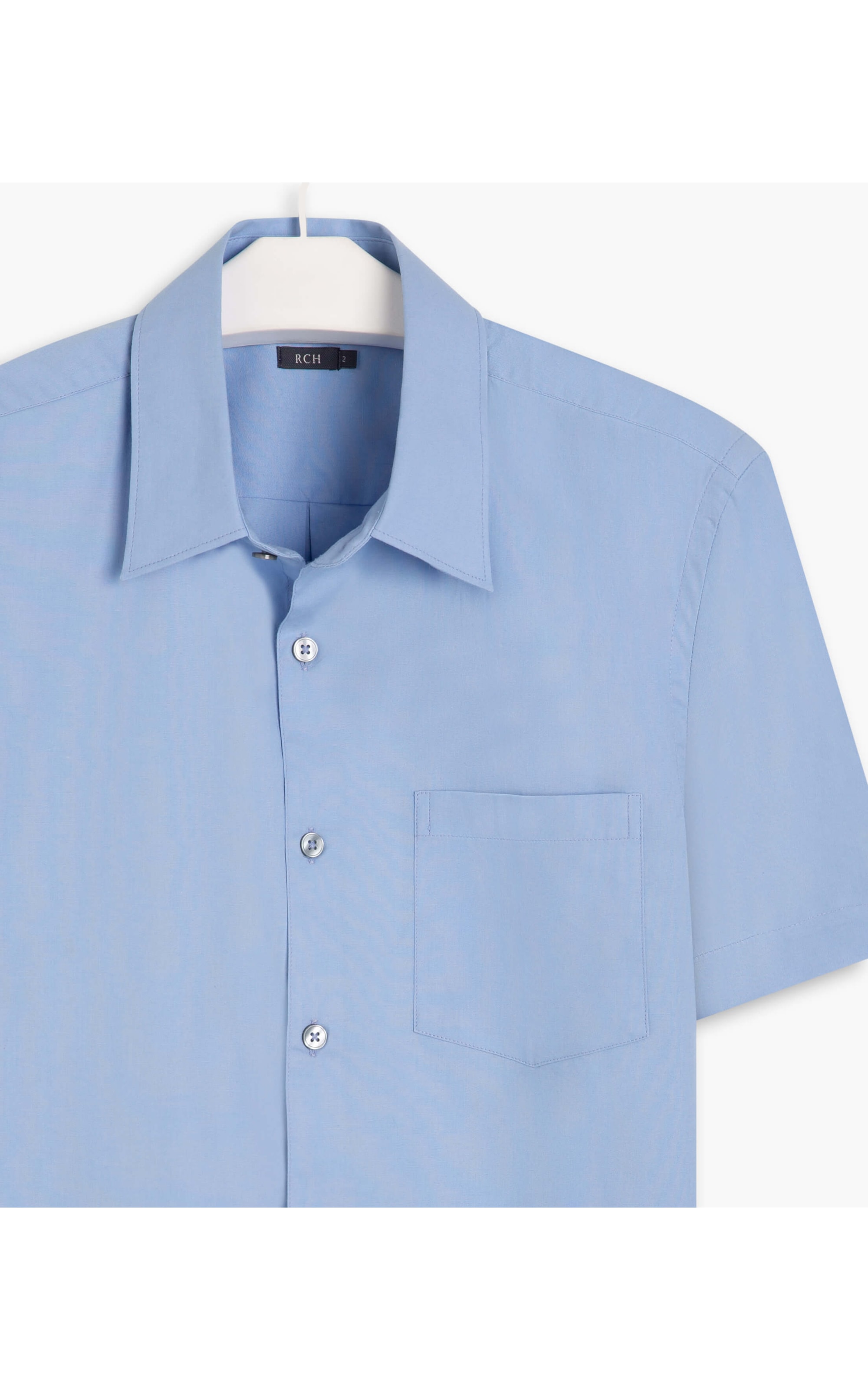 Camisa Stretch Lisa Mc Azul Claro