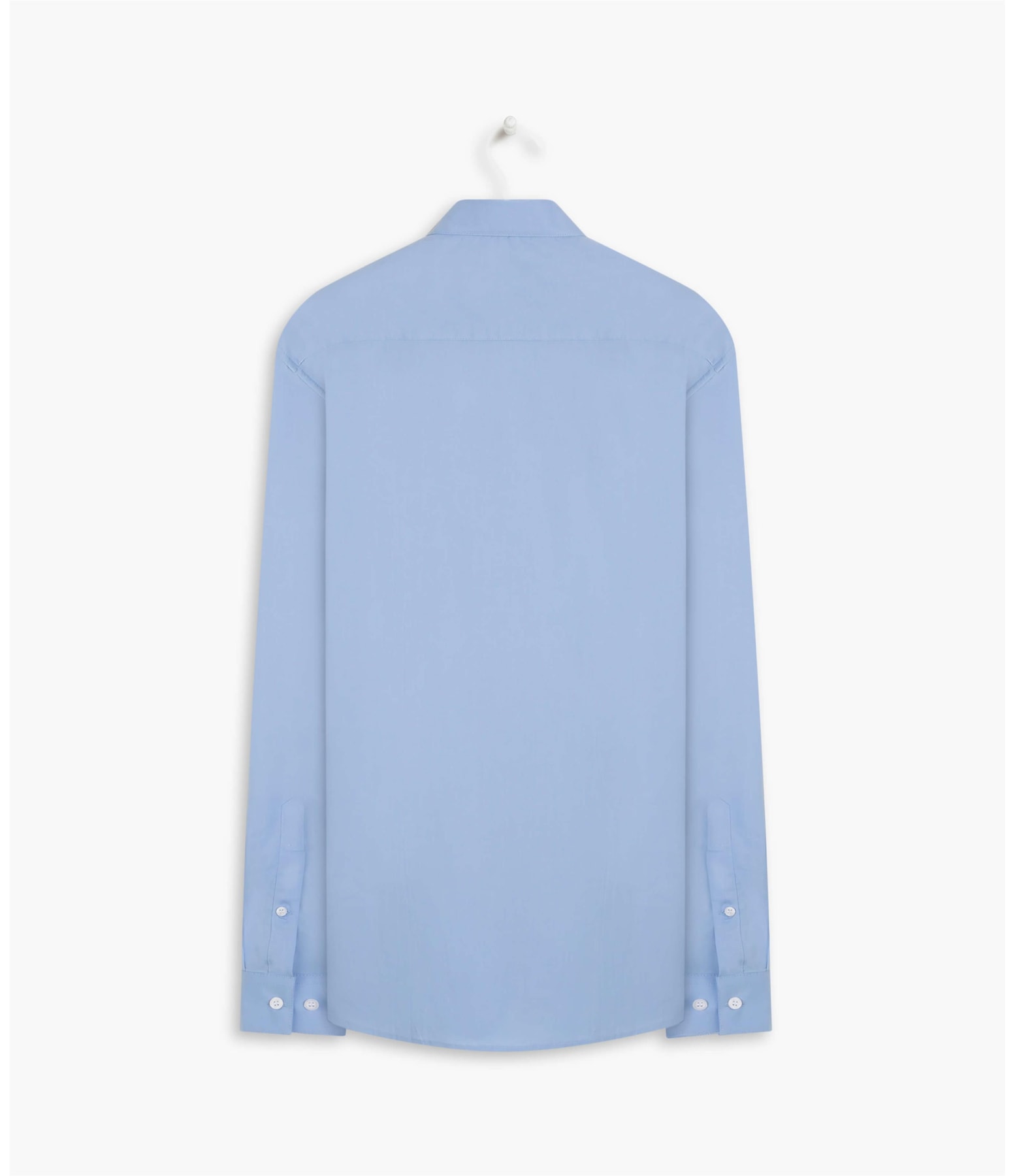 Camisa Stretch Lisa Ml Azul Claro
