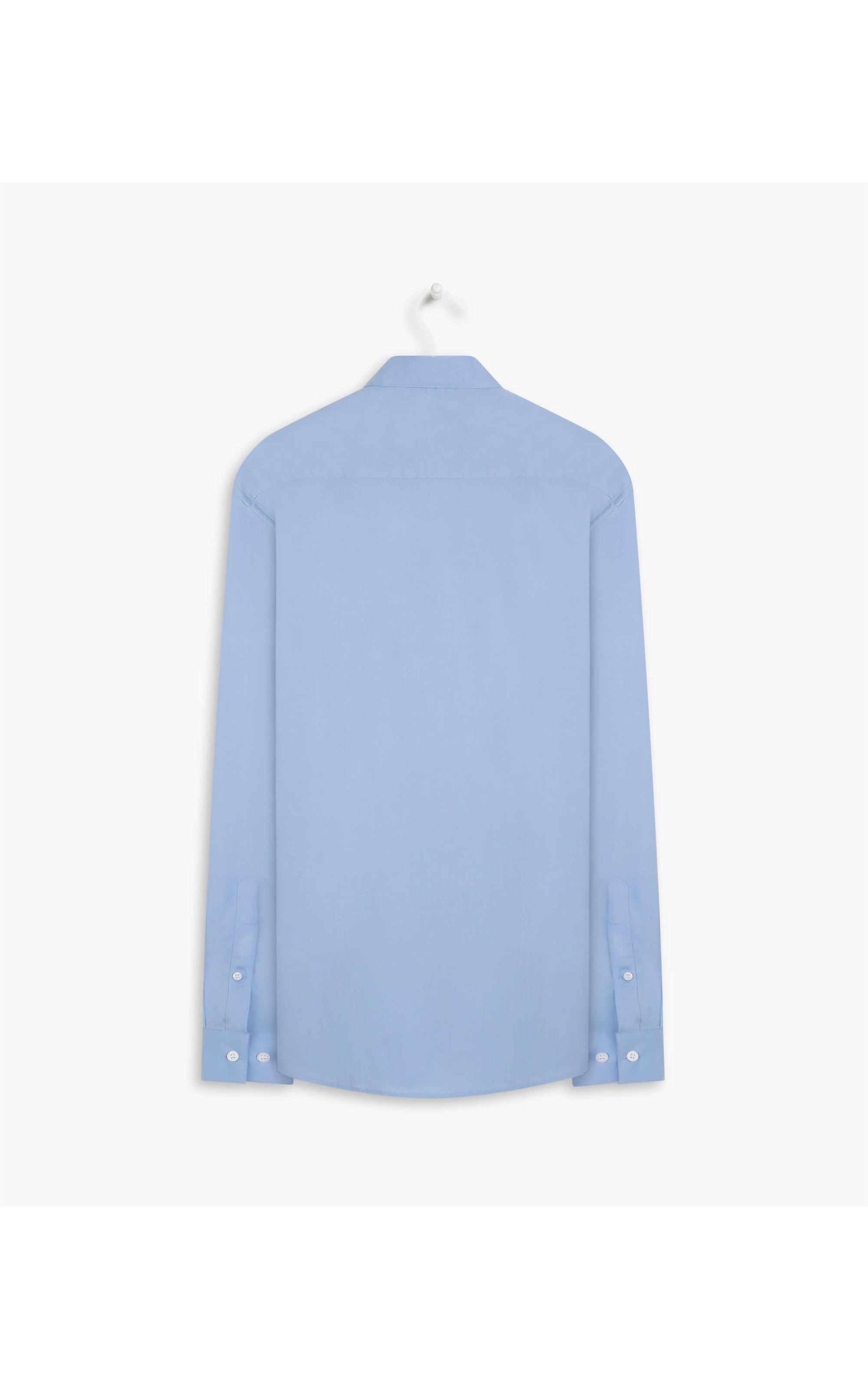 Camisa Stretch Lisa Ml Azul Claro