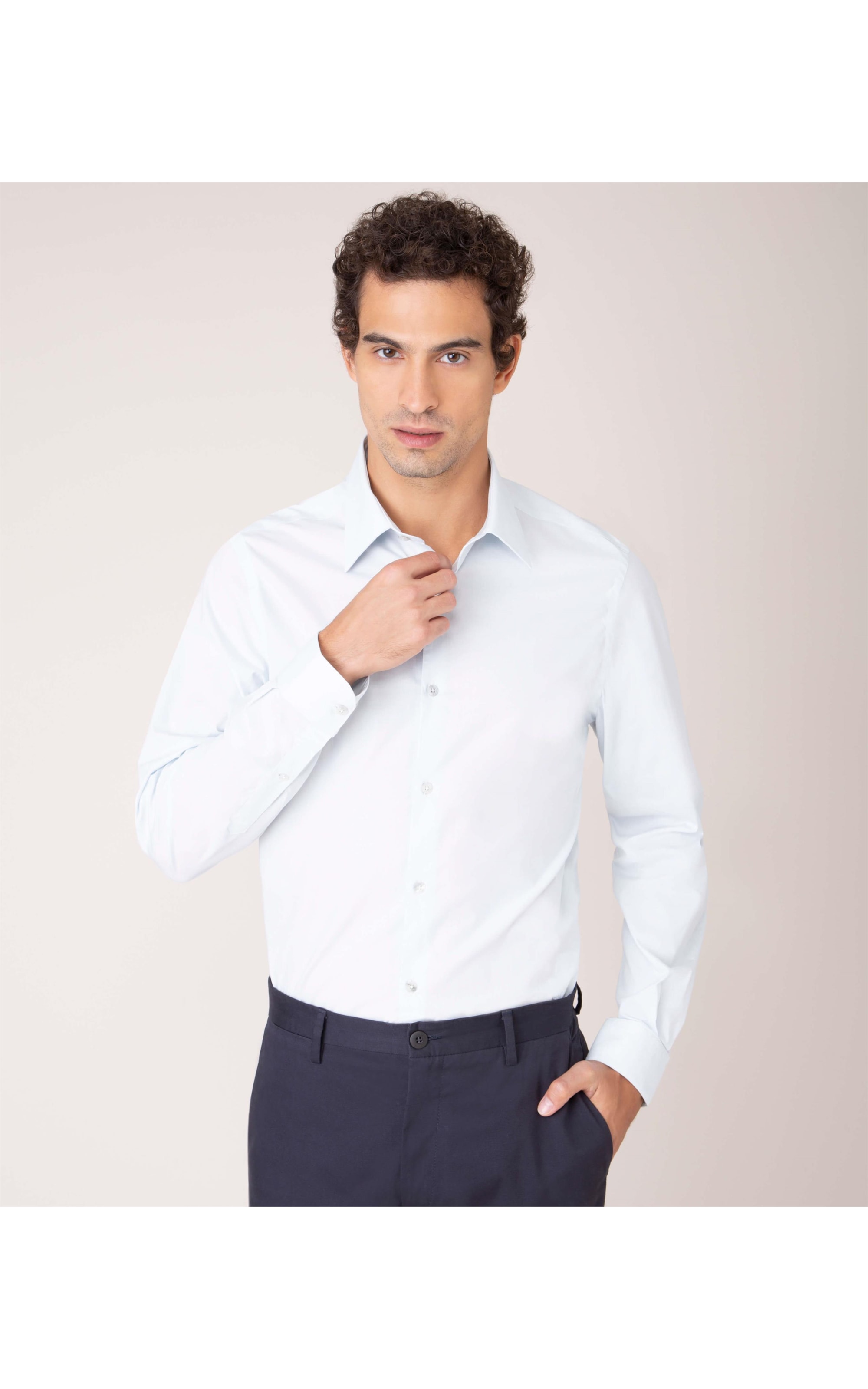 Camisa Stretch Tr Lisa Ml Azul
