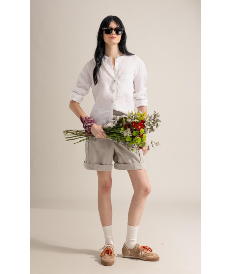 Camisa Strike Puro Linho Branco