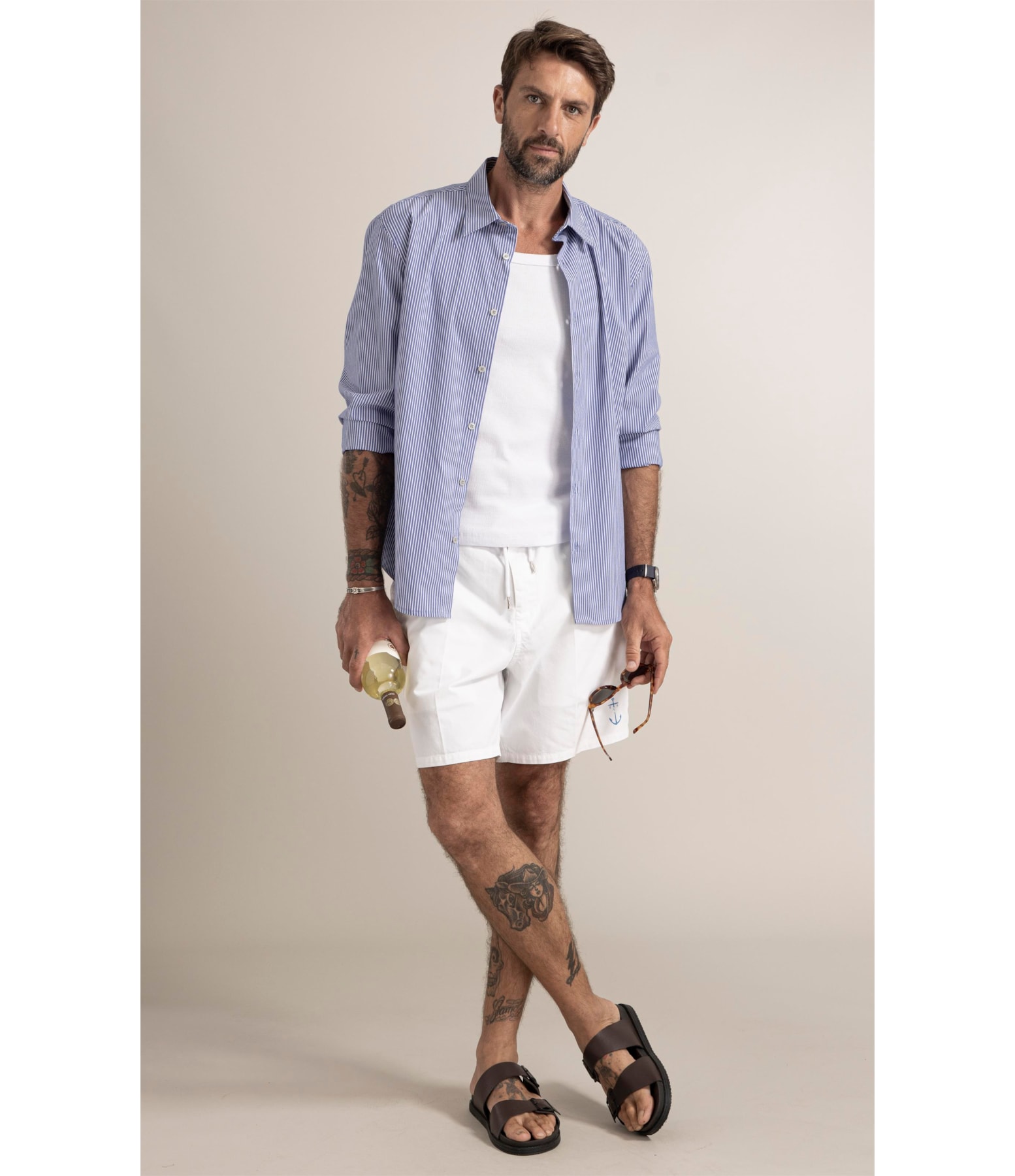 Camisa Tech Blend Bedford Azul Bic
