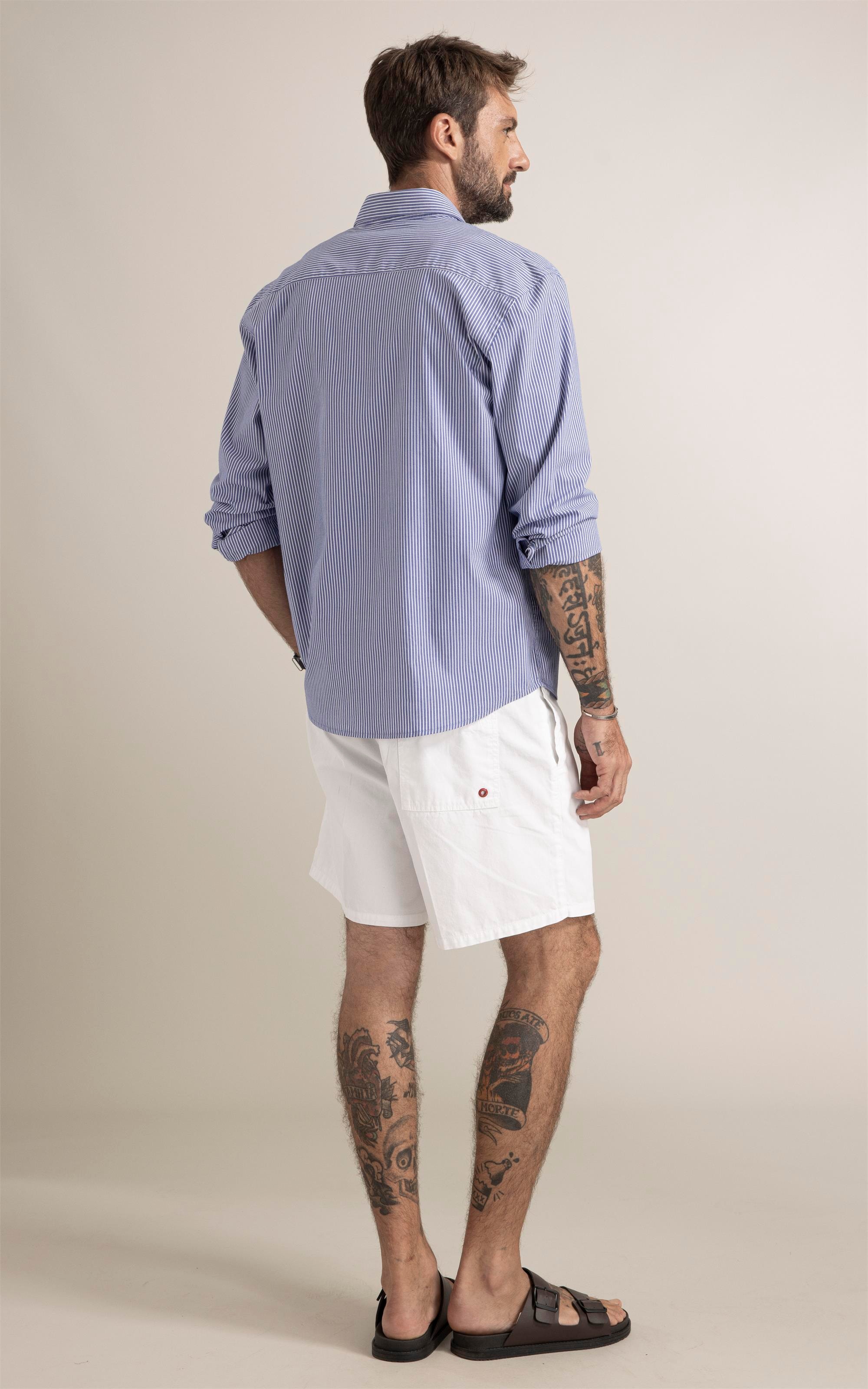 Camisa Tech Blend Bedford Azul Bic