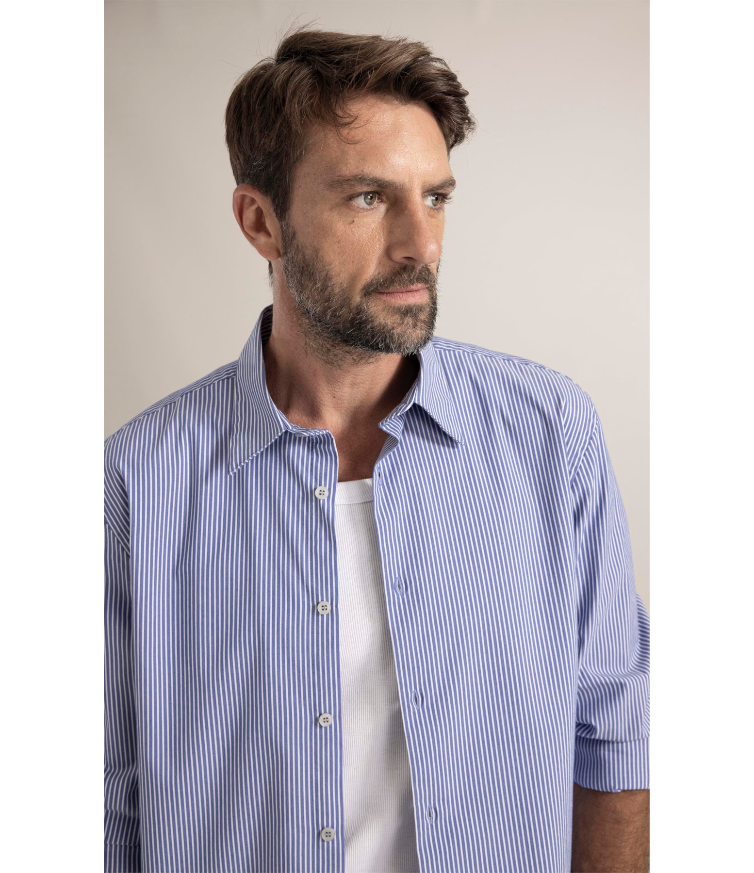 Camisa Tech Blend Bedford Azul Bic
