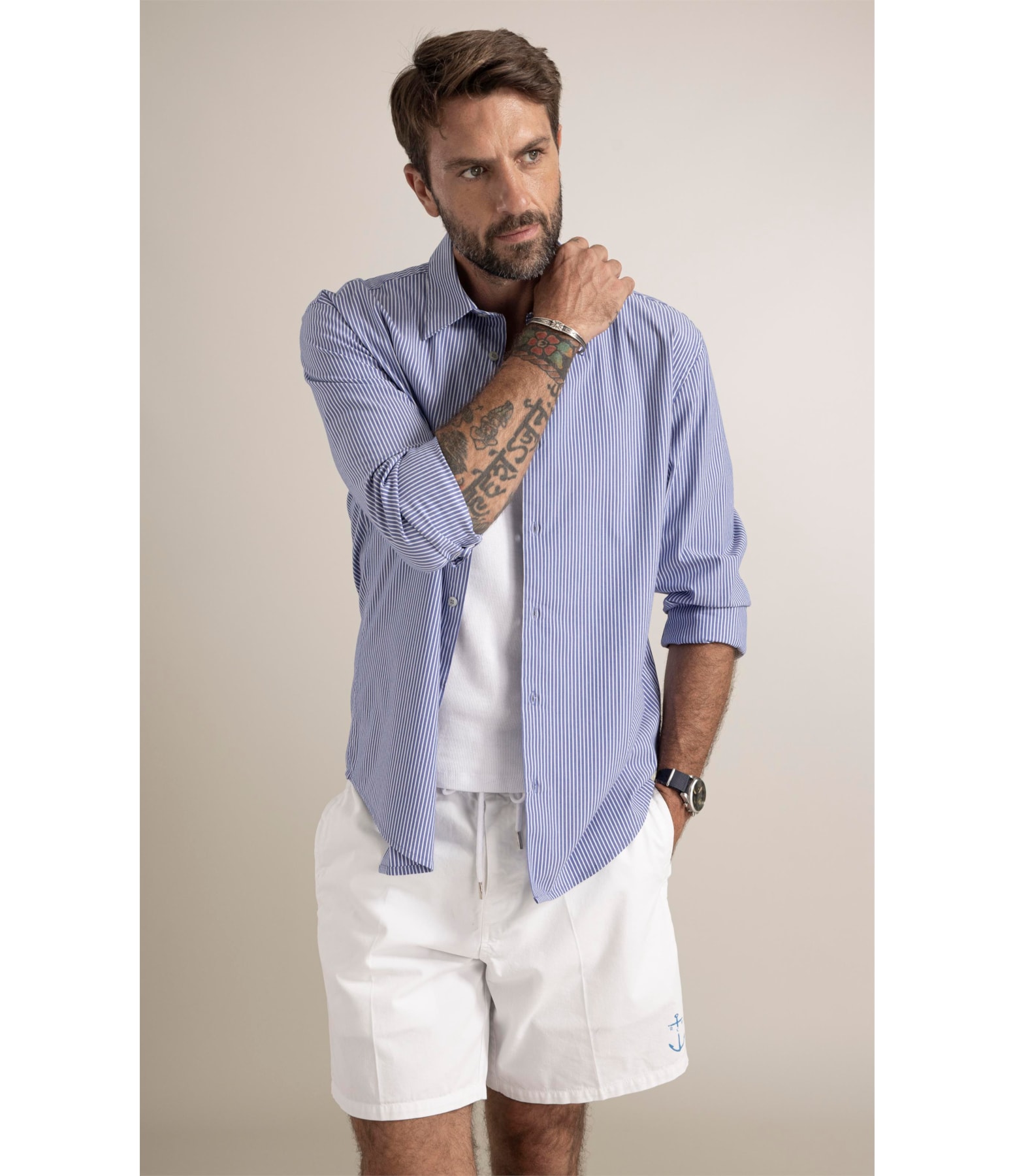 Camisa Tech Blend Bedford Azul Bic