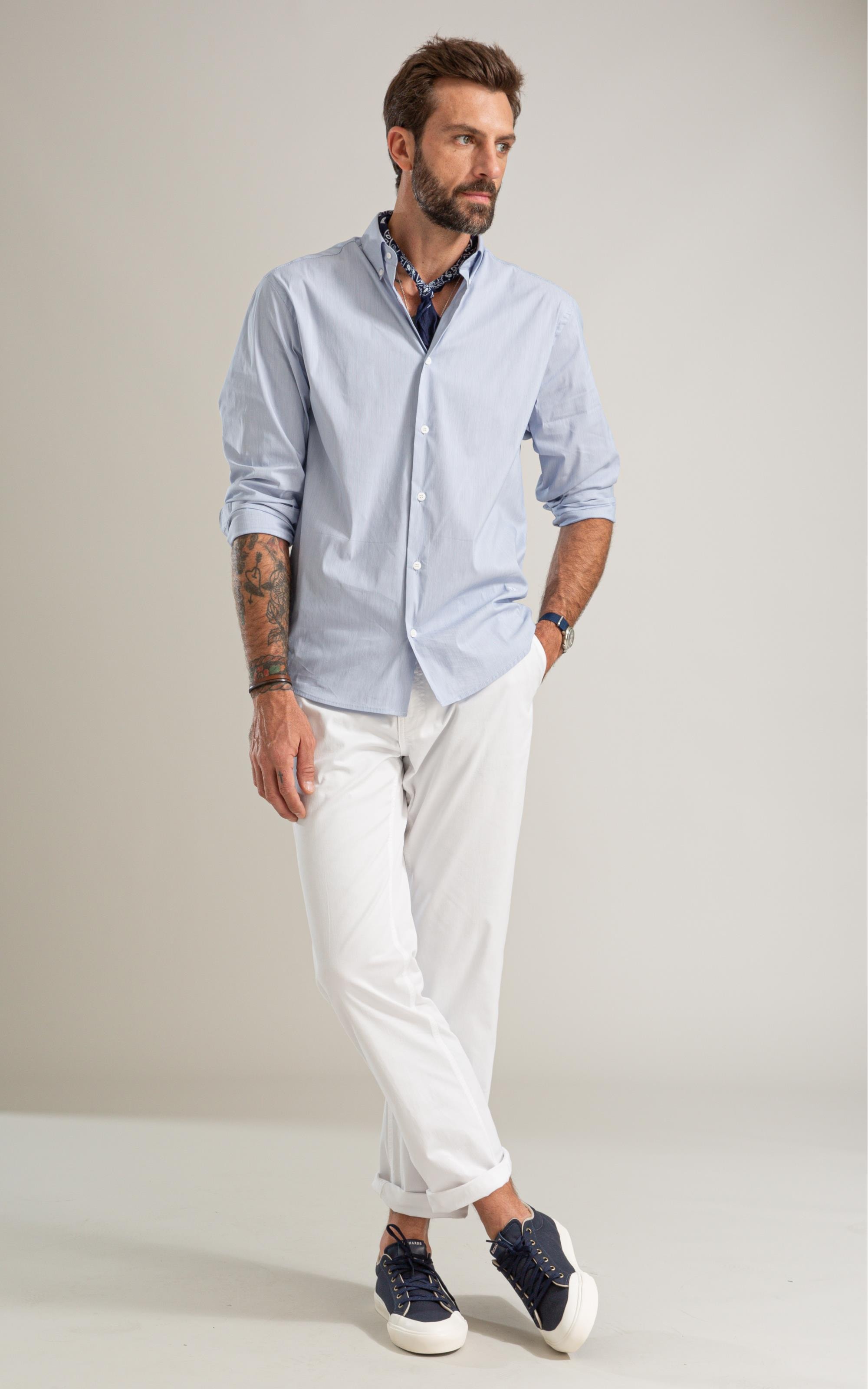 Camisa Tech Blend Douglas Ml Azul Bic