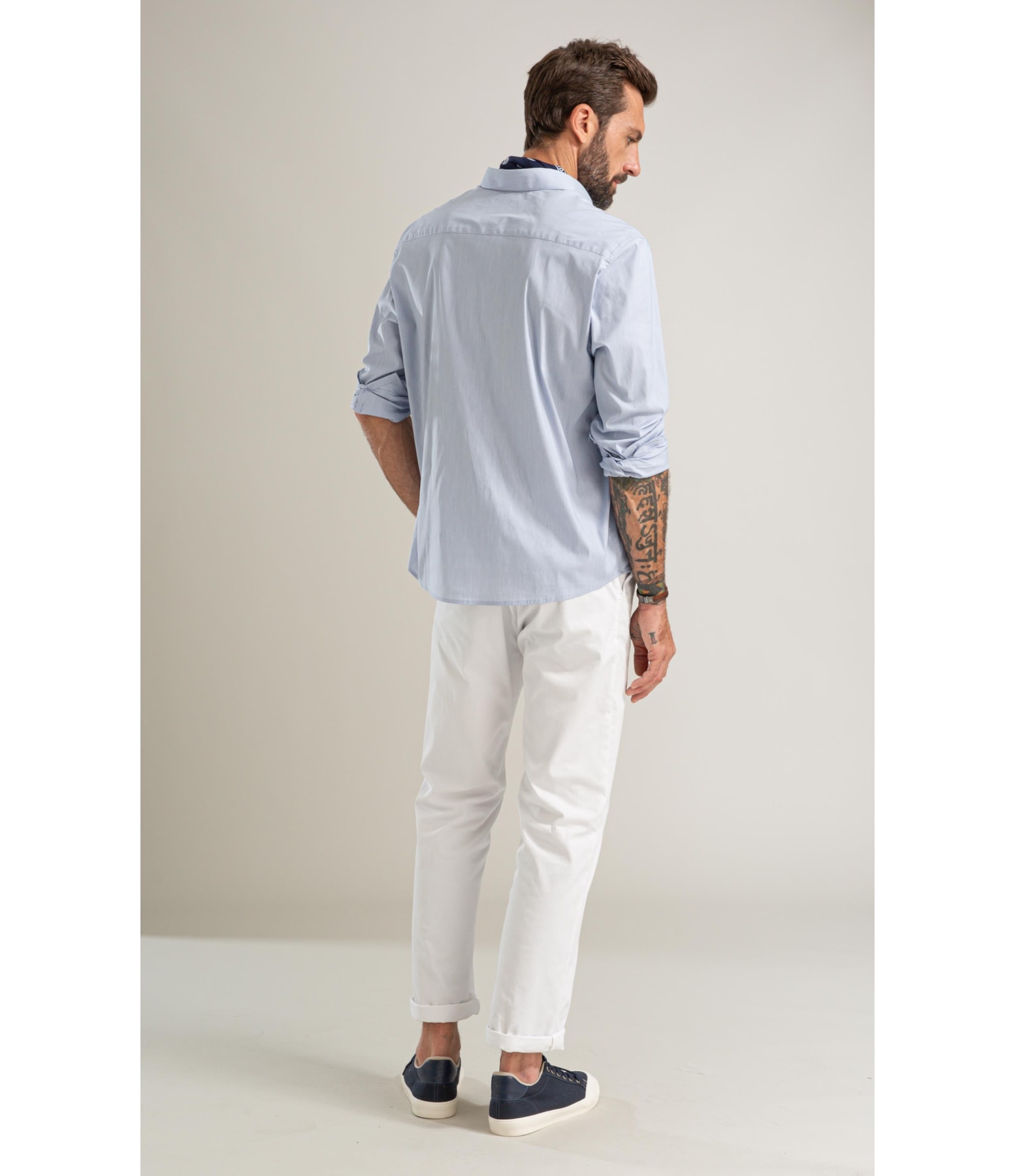 Camisa Tech Blend Douglas Ml Azul Bic