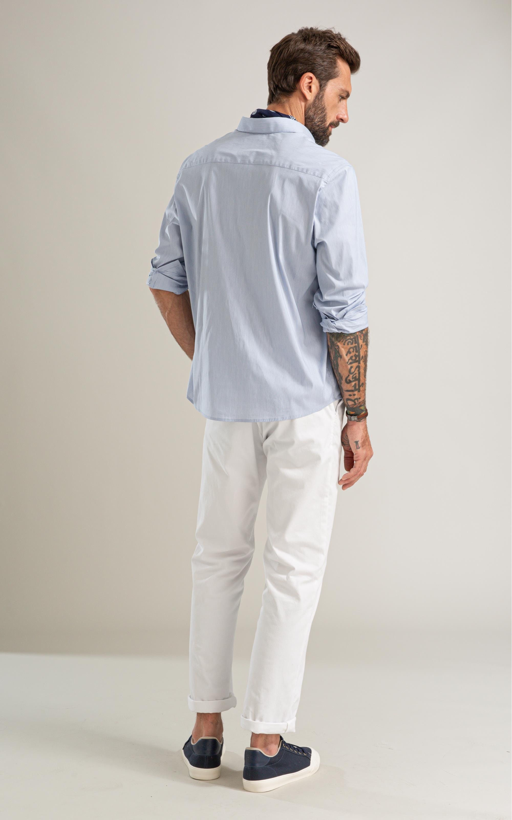 Camisa Tech Blend Douglas Ml Azul Bic