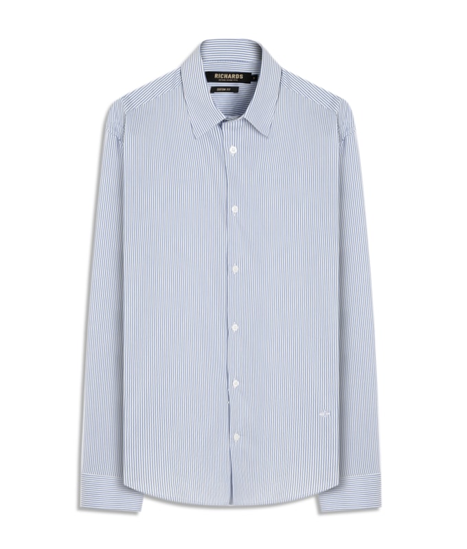 Camisa  Tech Blend Gabriel Ml Azul Pervante