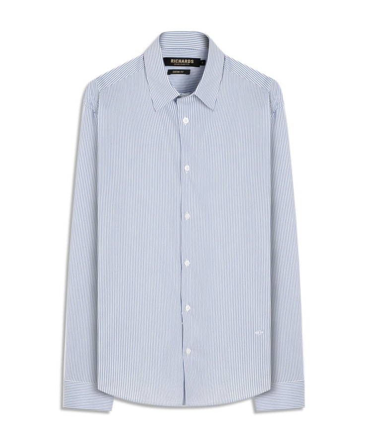 Camisa  Tech Blend Gabriel Ml Azul Pervante