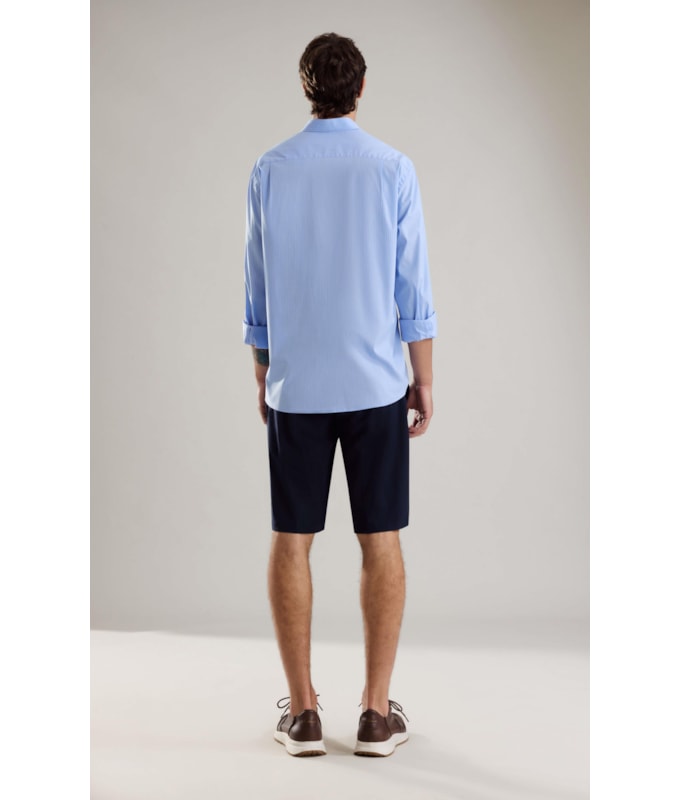 Camisa Tech Blend Guilherme Ml Azul Bic