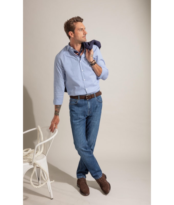 Camisa  Tech Blend Gylmar Ml Azul Pervante