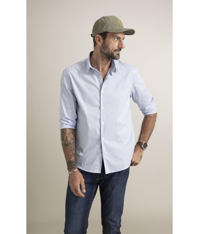 Camisa Tech Blend Horizonte Azul Claro
