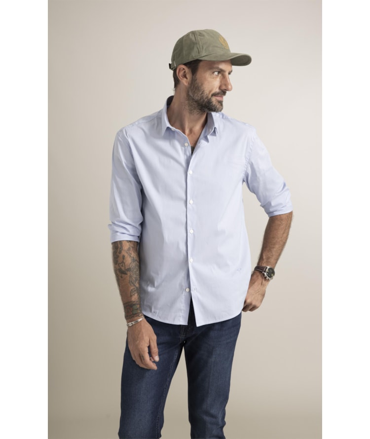 Camisa Tech Blend Horizonte Azul Claro