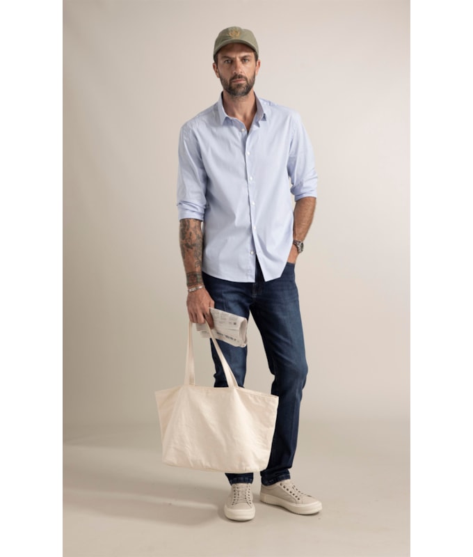 Camisa Tech Blend Horizonte Azul Claro