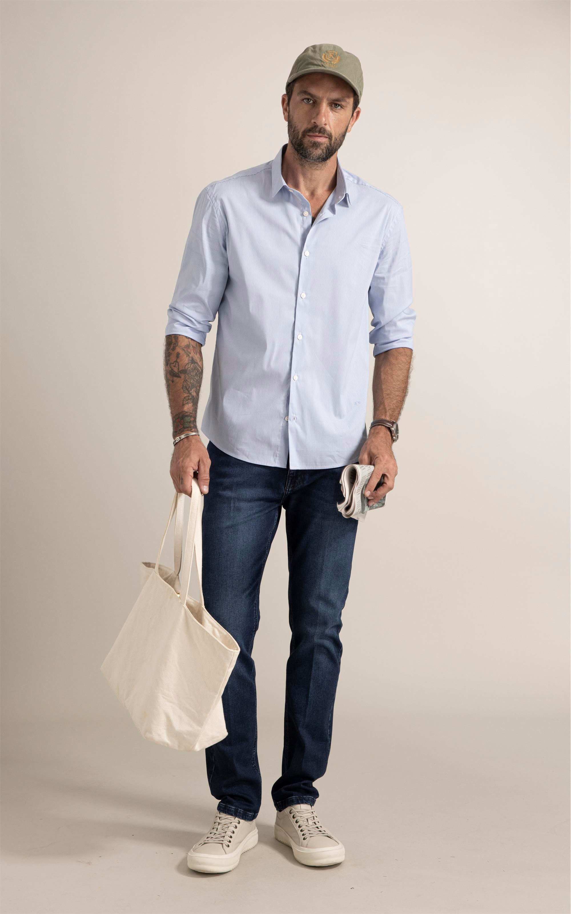 Camisa Tech Blend Horizonte Azul Claro