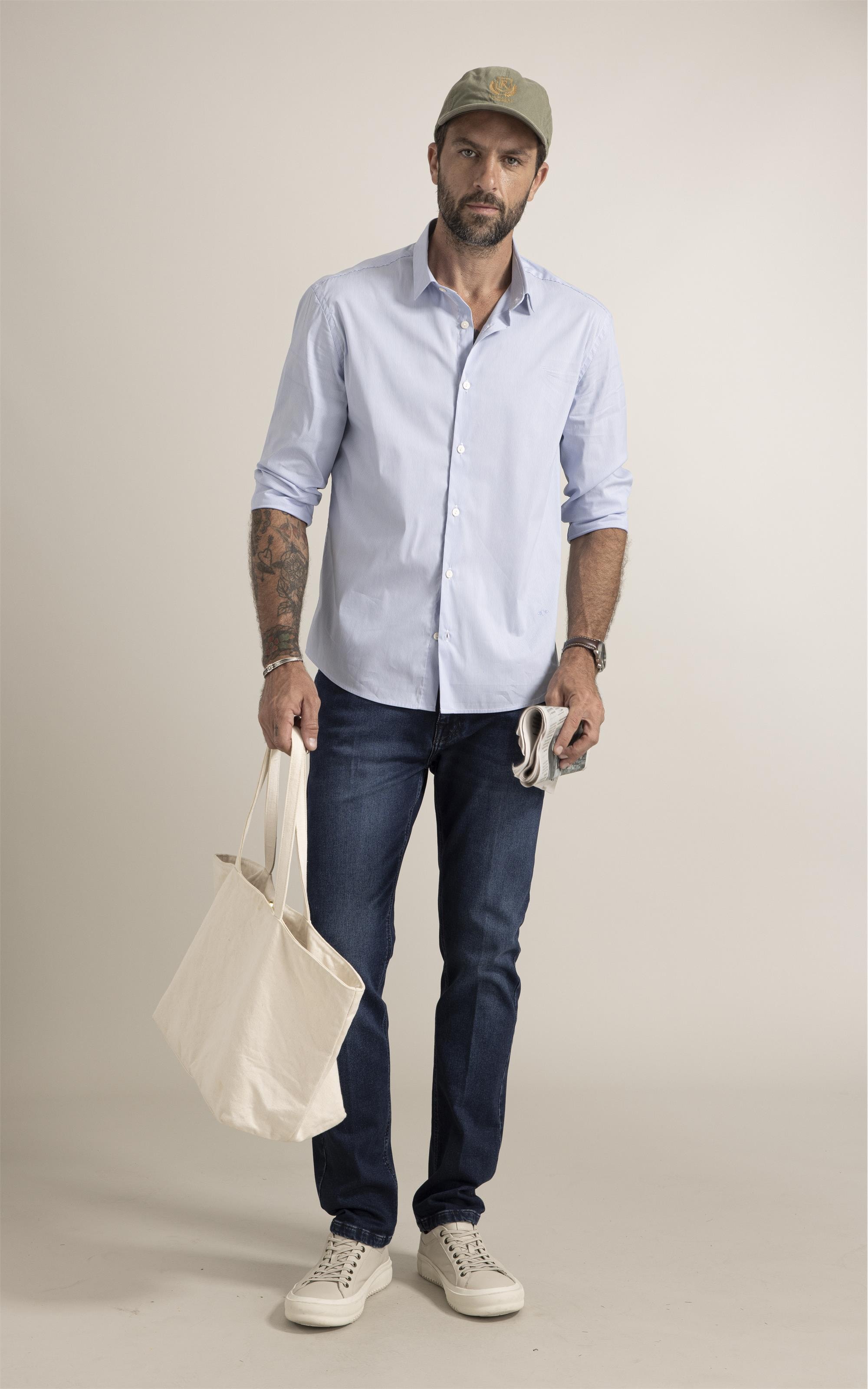 Camisa Tech Blend Horizonte Azul Claro