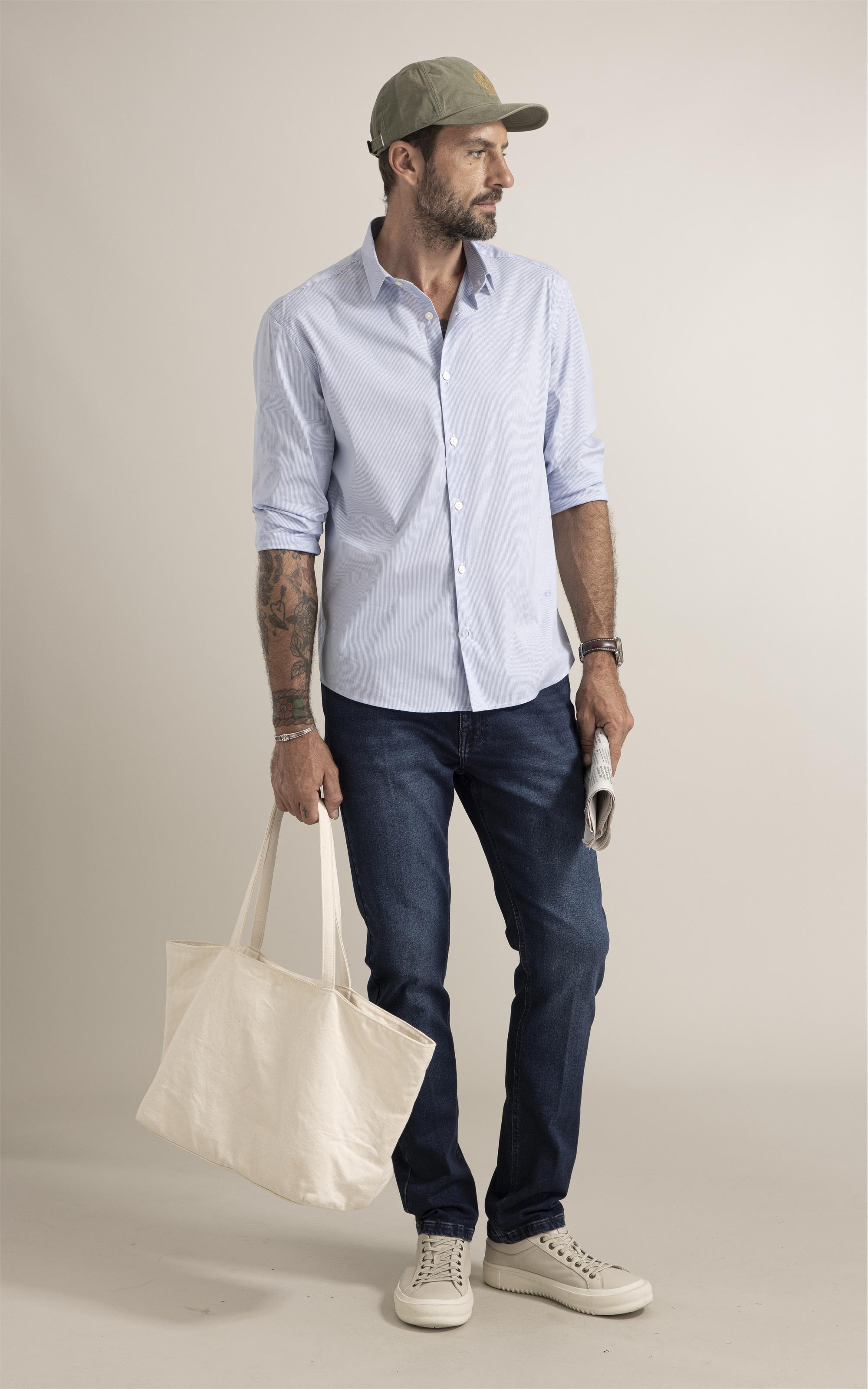 Camisa Tech Blend Horizonte Azul Claro
