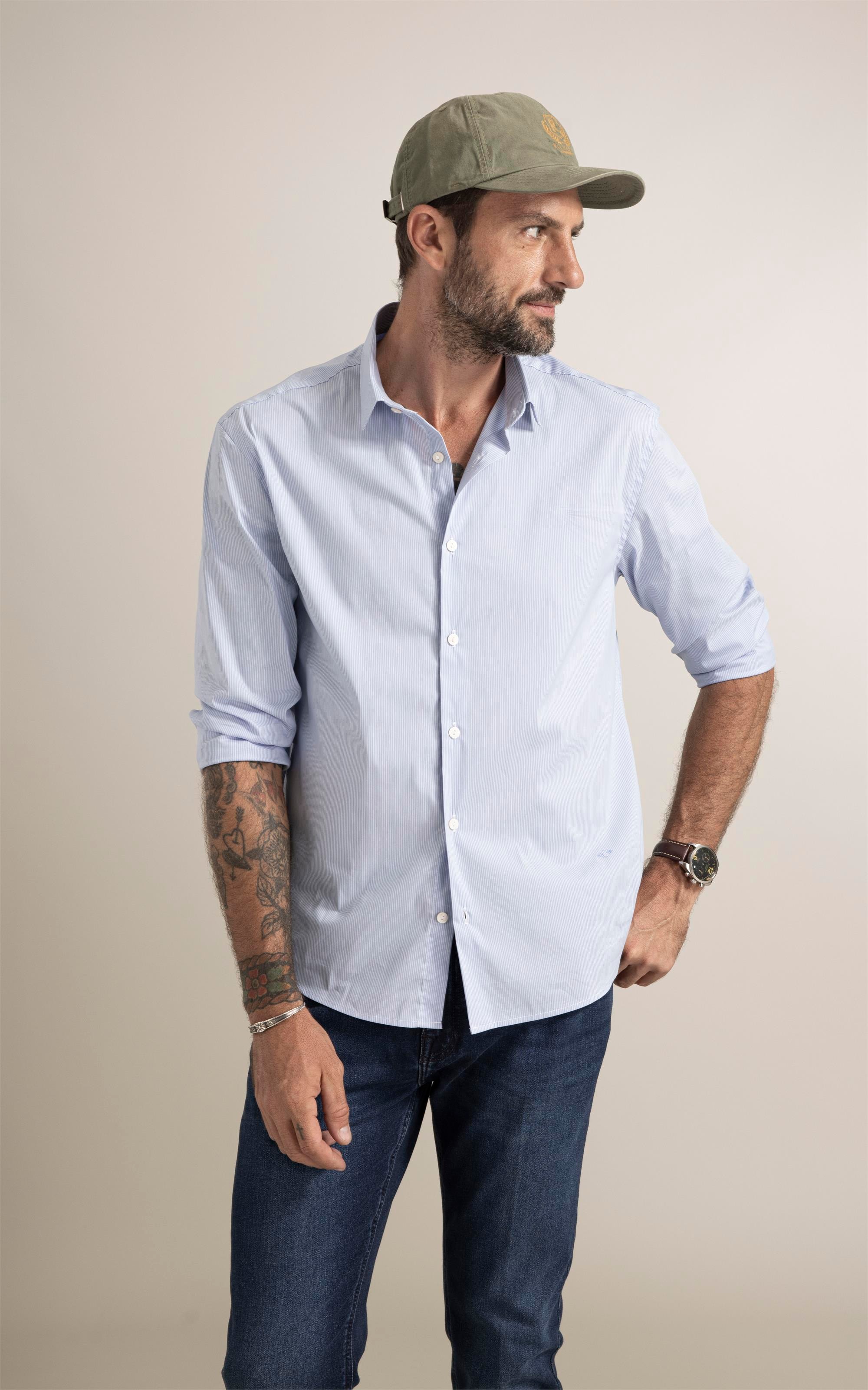 Camisa Tech Blend Horizonte Azul Claro